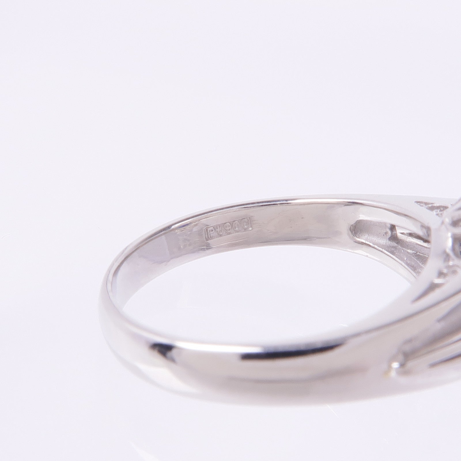 JEWELRY PT900鉑金Sapphire Diamond Ring藍寶石/鑽石戒指US#5.25