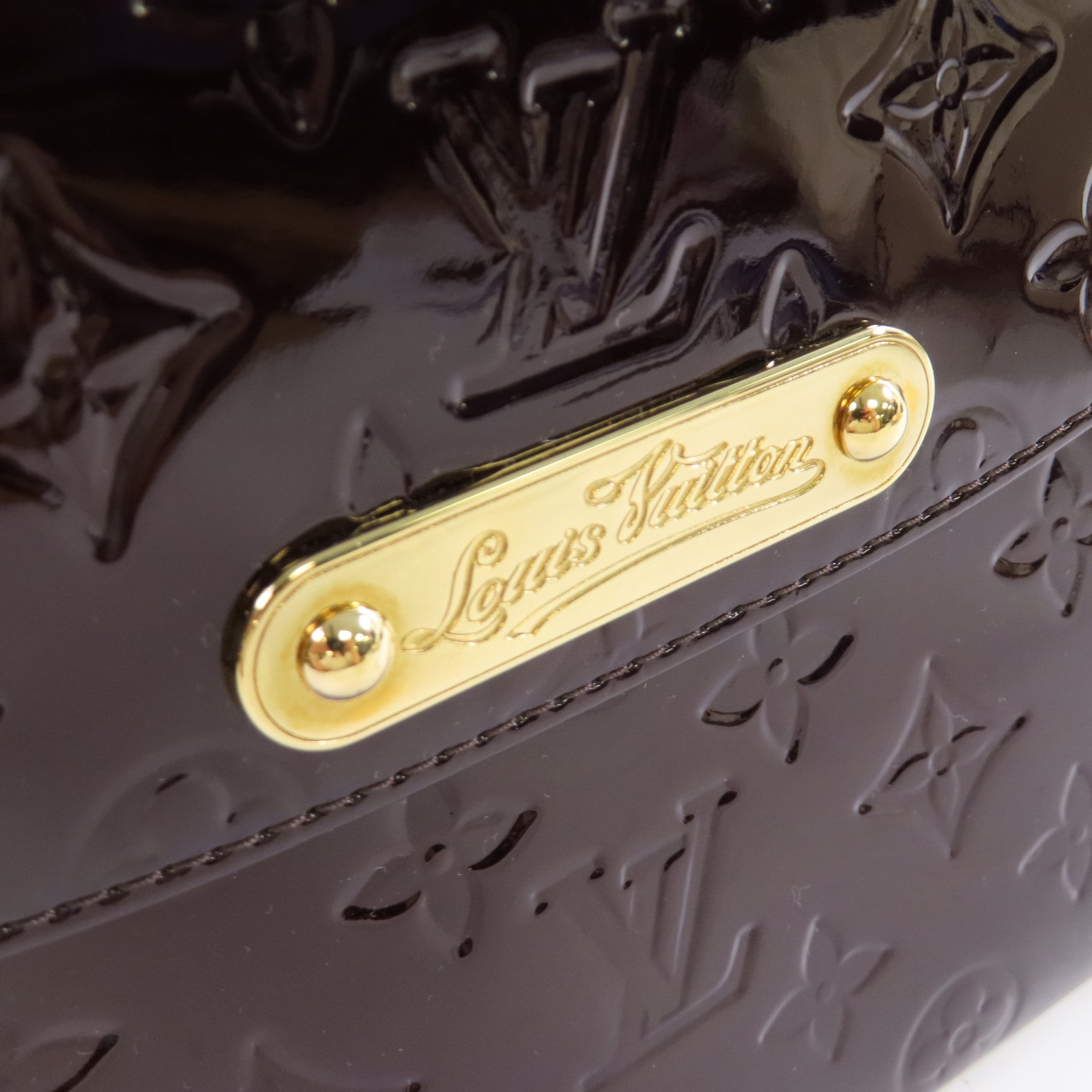 LOUIS VUITTON Monogram Vernis Rodeo Drive Shoulder Bag金扣肩背袋酒紅色