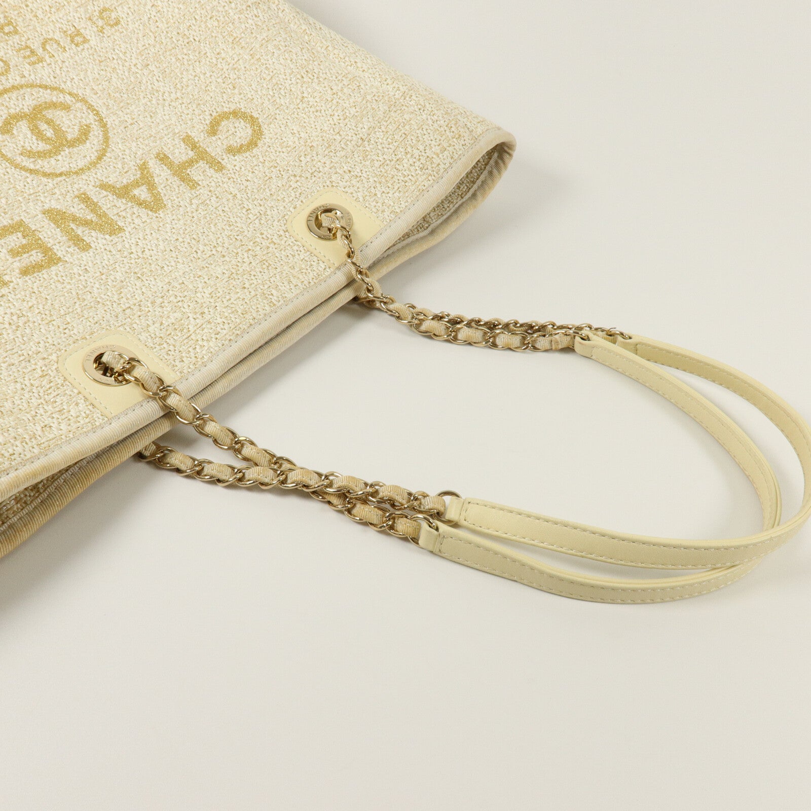 CHANEL 帆布Deauville手挽袋