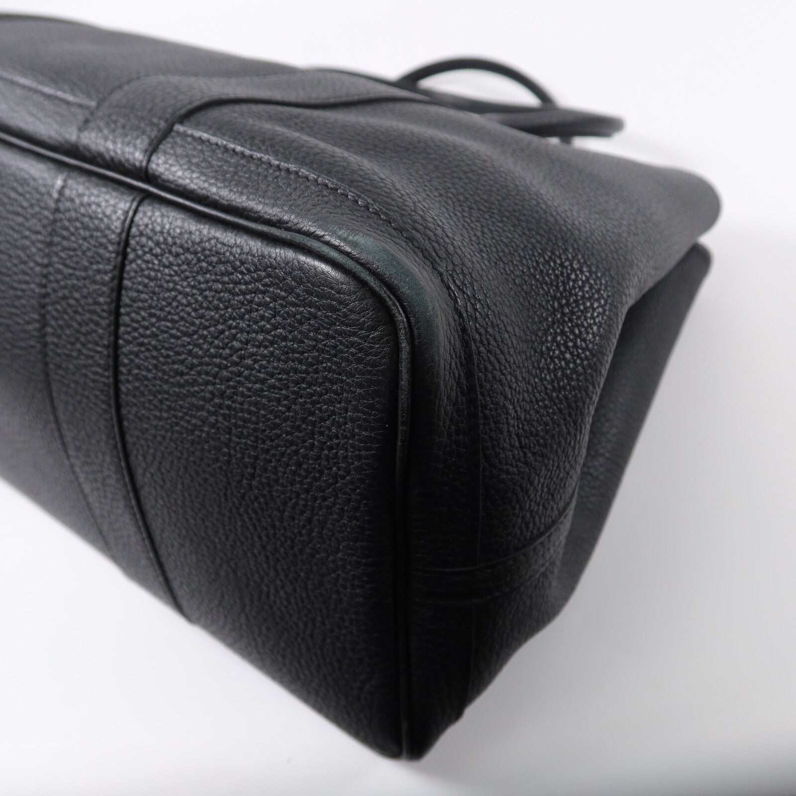HERMES Clemence皮革Garden Party PM手挽袋Noir