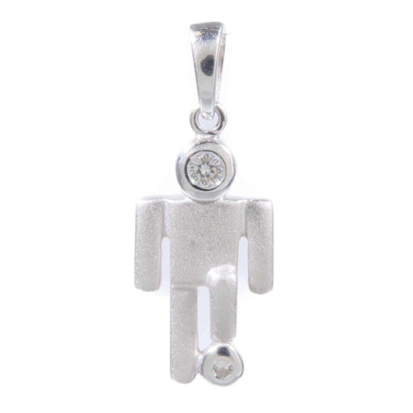 JEWELRY 18K白金Diamond Pendant Top鑽石吊墜