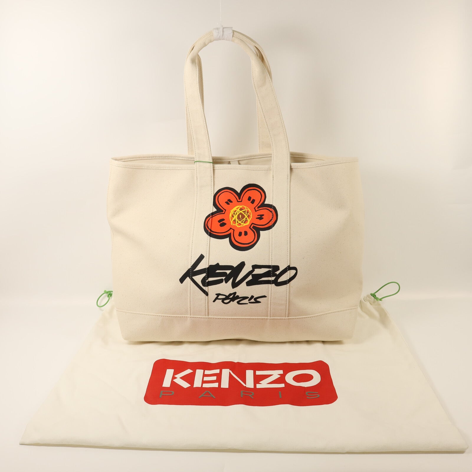 KENZO 帆布Large Tote Bag銀扣手挽袋