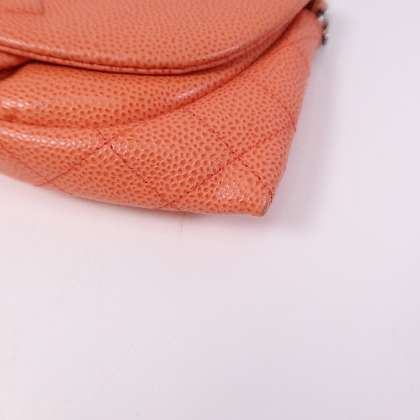 CHANEL 牛皮皮革Half Moon Wallet On Chain銀扣鏈帶肩背袋
