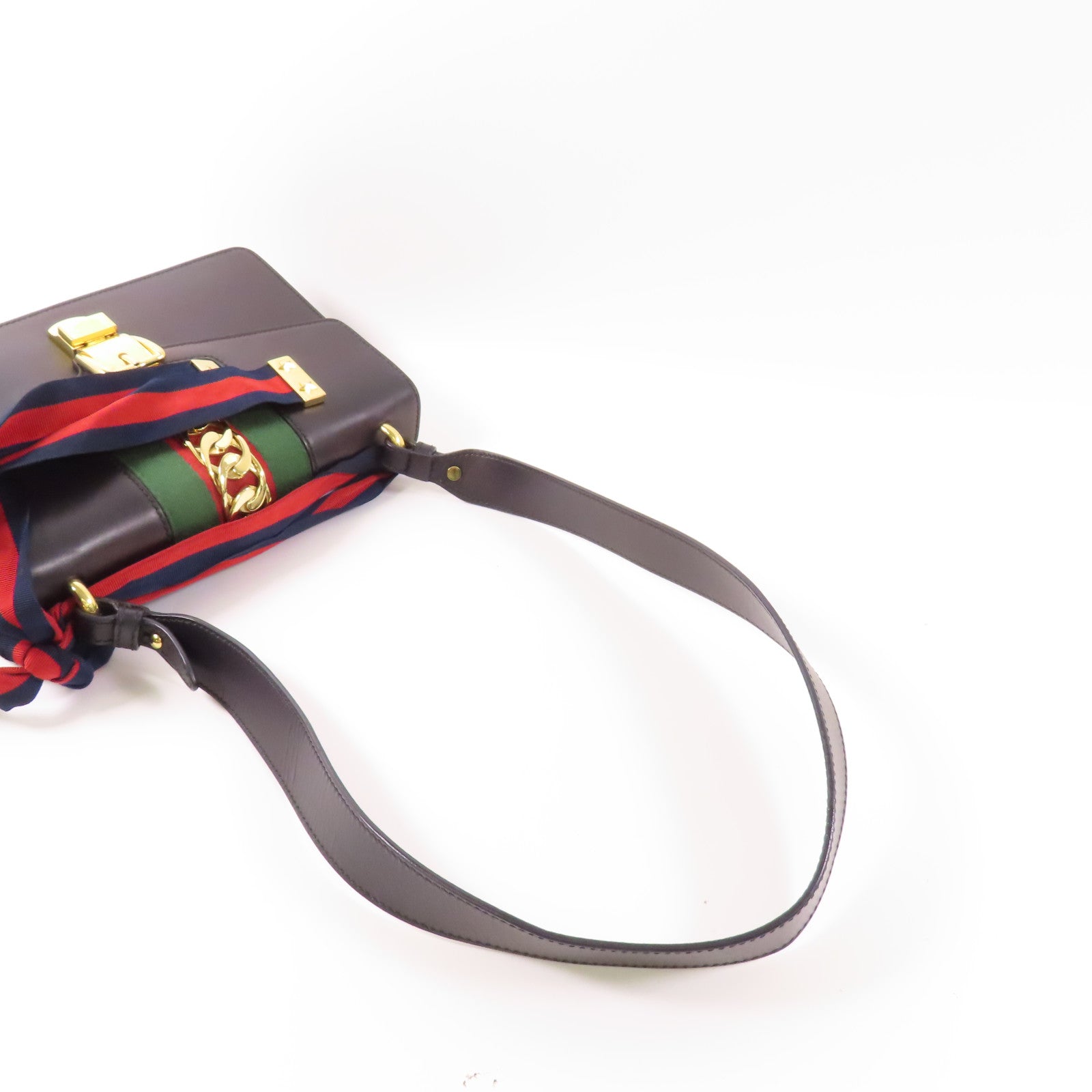 GUCCI GG GHW 2 Way Bag 421882 Leather Black