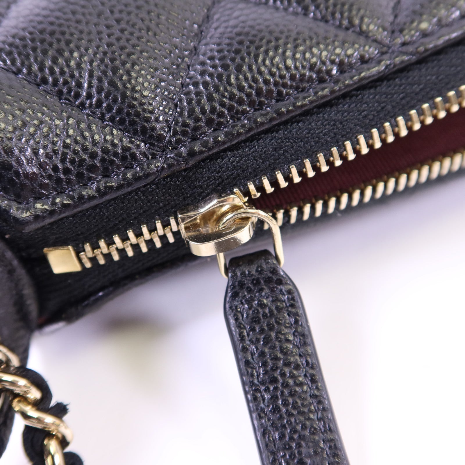 CHANEL 牛皮皮革Clutch With Chain金扣鏈帶肩背袋