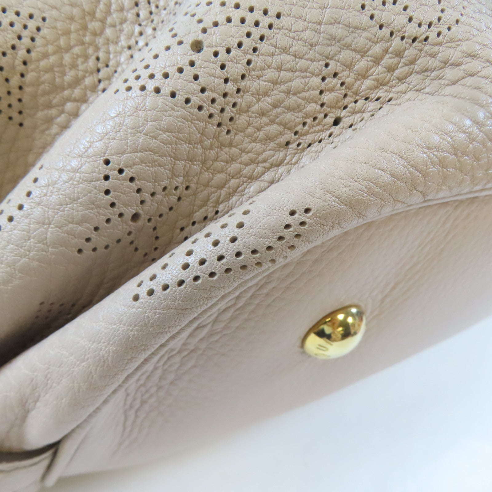 LOUIS VUITTON Mahina Mahina Neo L金扣肩背袋淺啡色