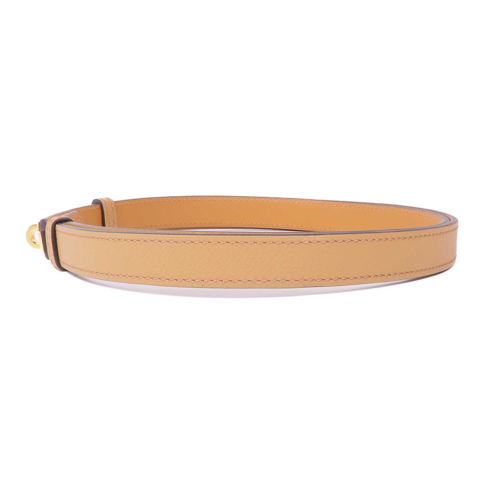 HERMES Epsom皮革Kelly 18 Belt金扣皮帶37 Gold