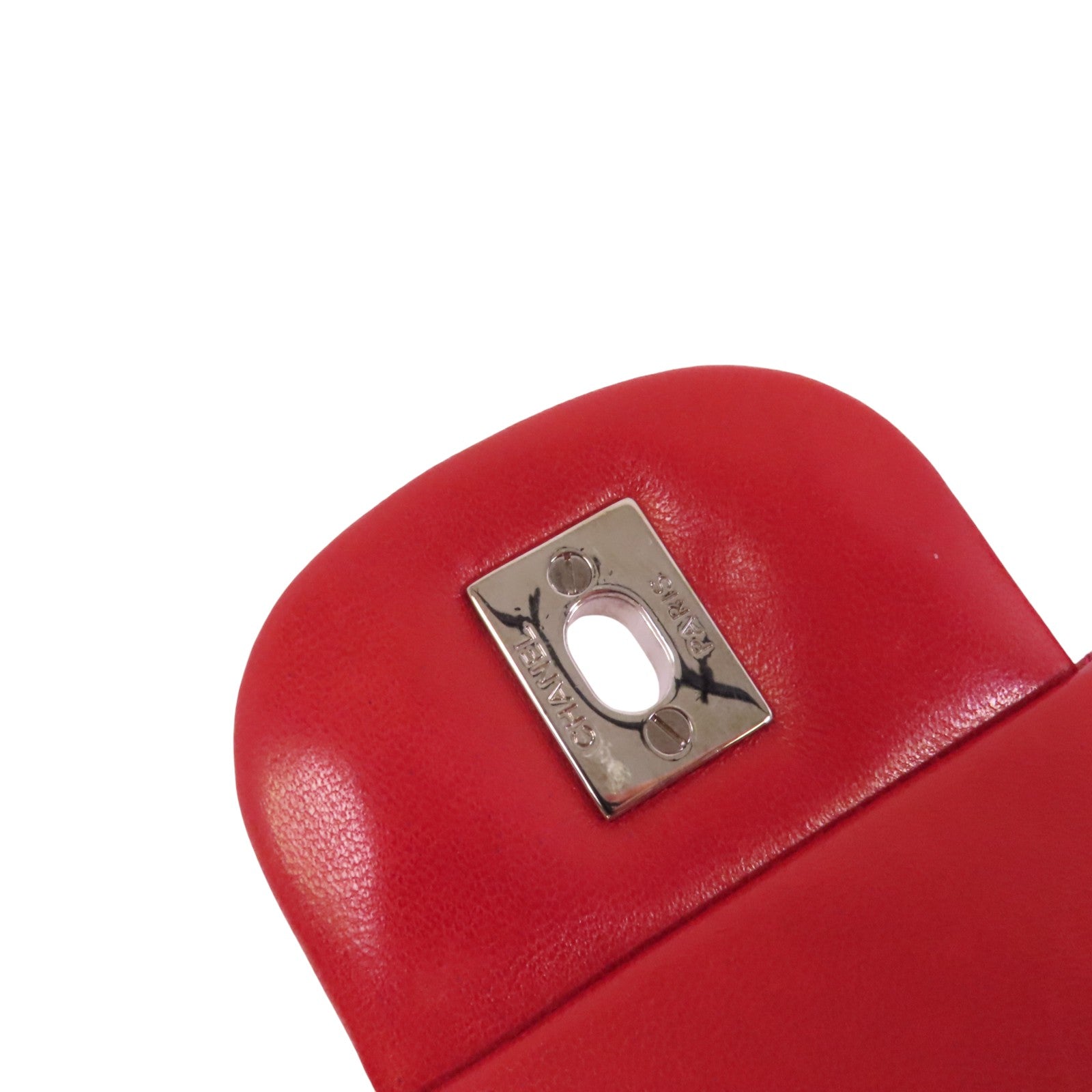 CHANEL 羊皮皮革Large Classic銀扣鏈帶肩背袋