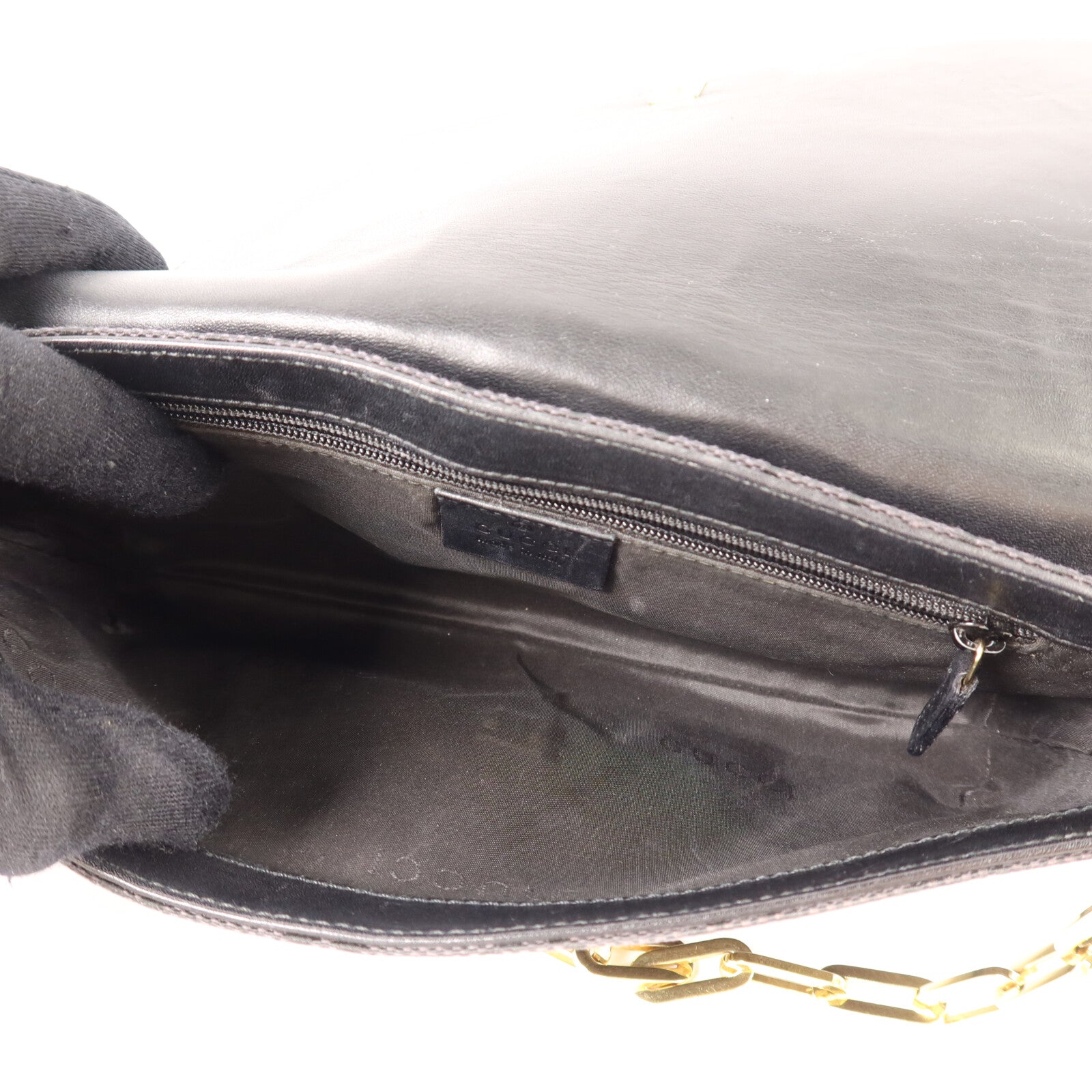 GUCCI 帆布Chain Shoulder鏈帶肩背袋