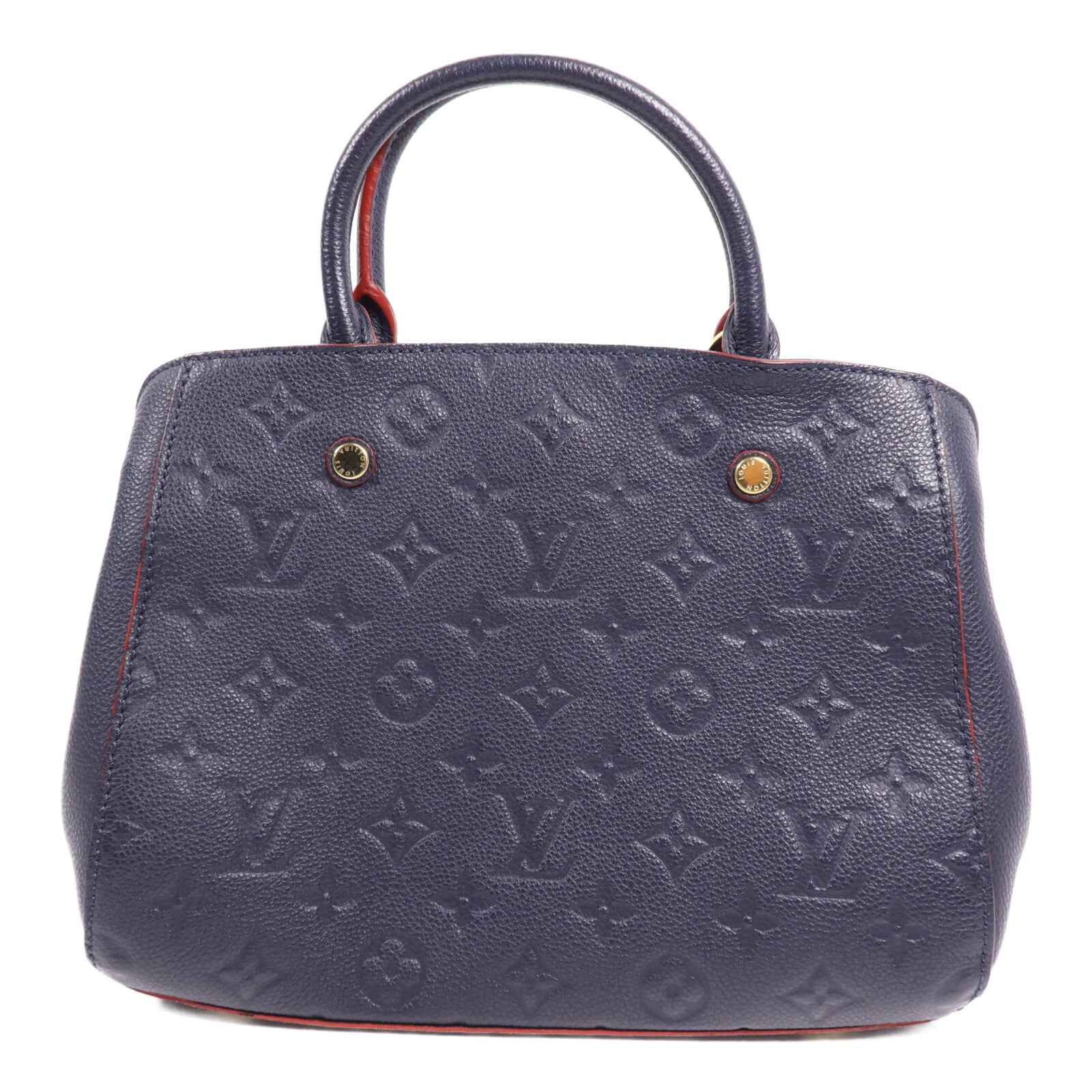 LOUIS VUITTON Monogram Empreinte Montaigne BB金扣手挽肩背兩用袋