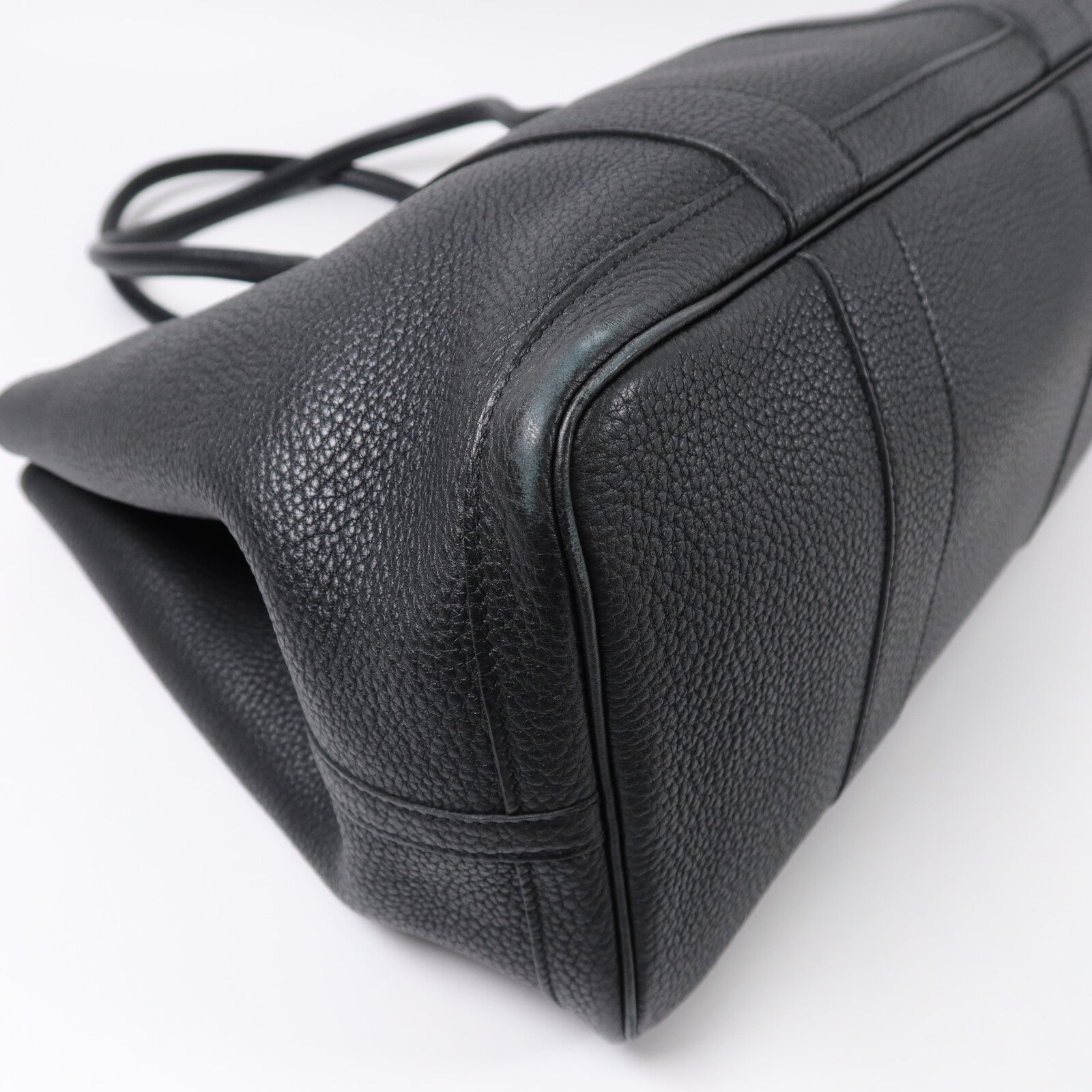 HERMES Clemence皮革Garden Party PM手挽袋Noir