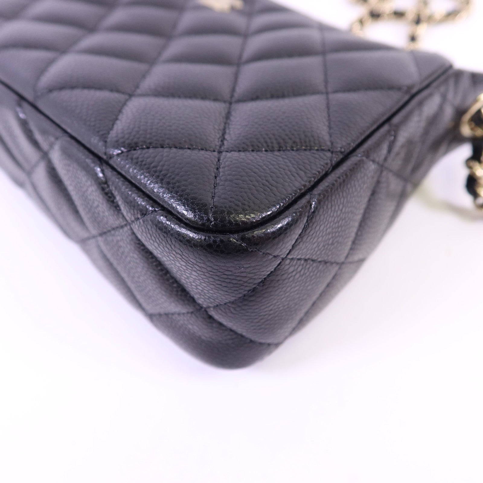 CHANEL 牛皮皮革Clutch With Chain金扣鏈帶肩背袋