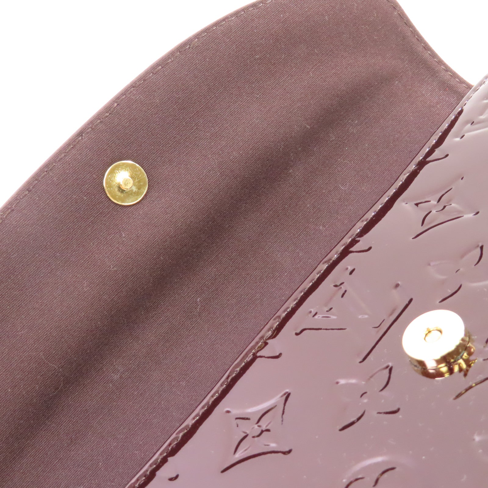 LOUIS VUITTON Monogram Vernis Rodeo Drive Shoulder Bag金扣肩背袋酒紅色