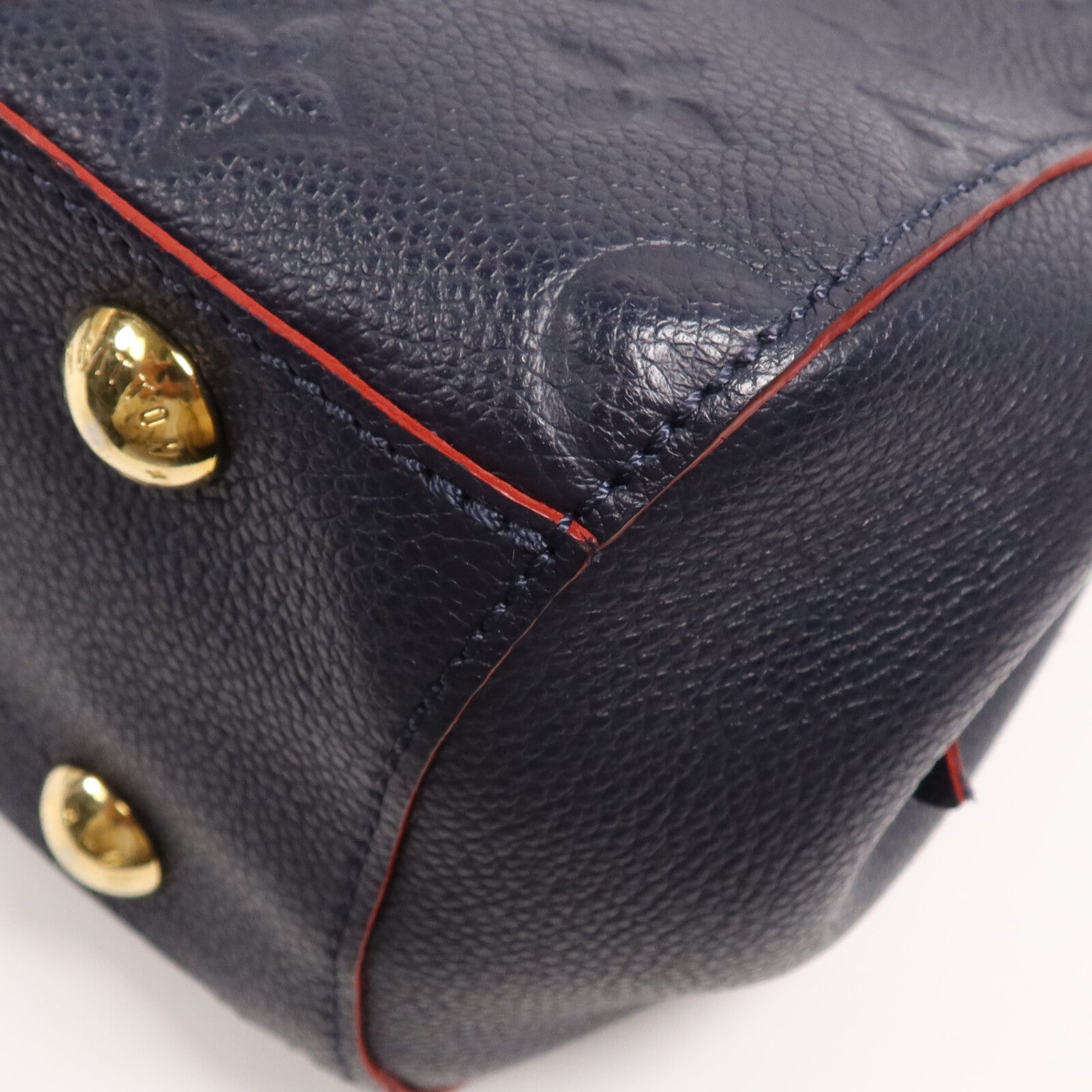 LOUIS VUITTON Monogram Empreinte Montaigne BB金扣手挽肩背兩用袋