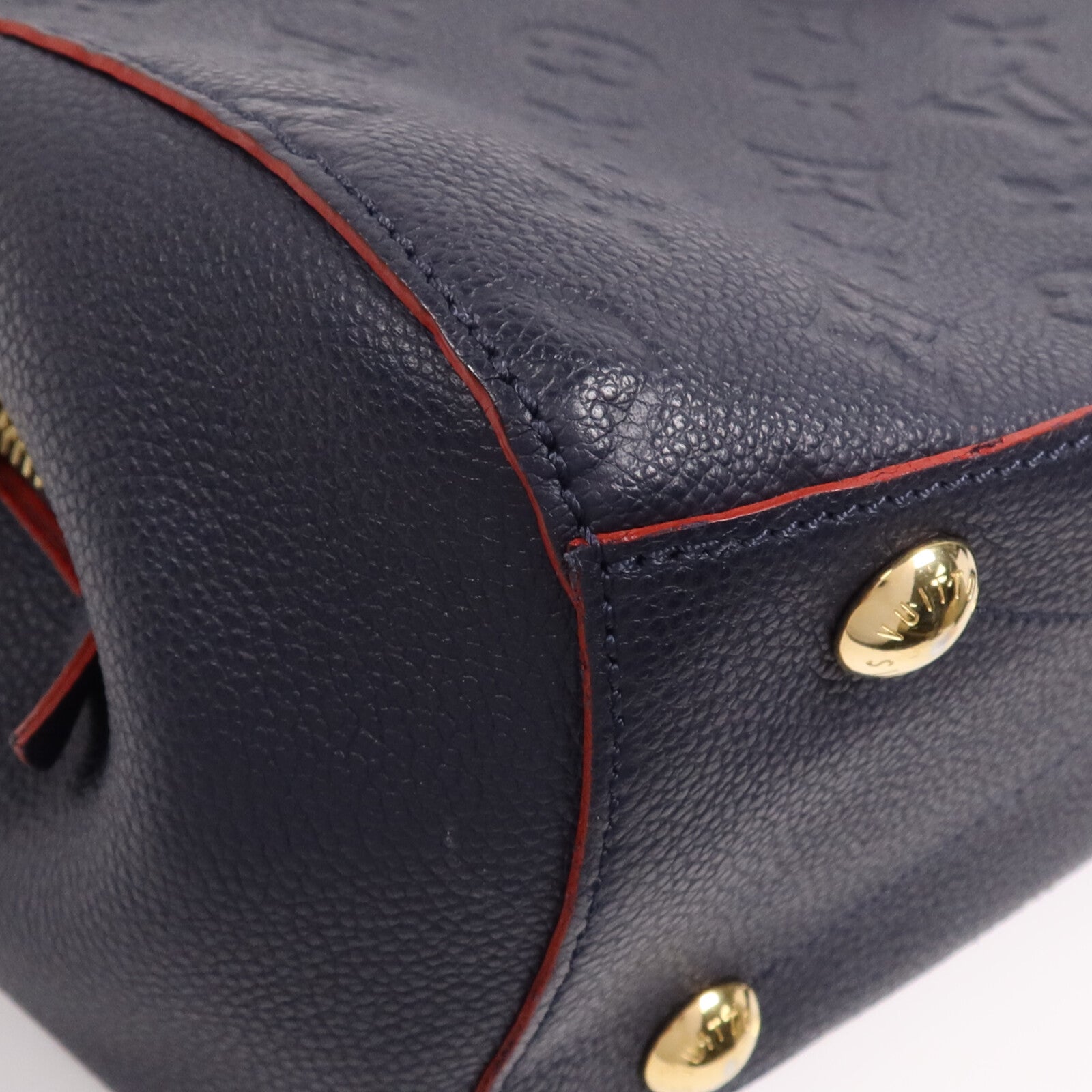 LOUIS VUITTON Monogram Empreinte Montaigne BB金扣手挽肩背兩用袋