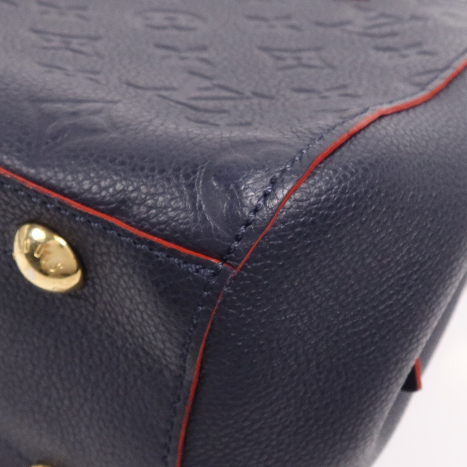 LOUIS VUITTON Monogram Empreinte Montaigne BB金扣手挽肩背兩用袋