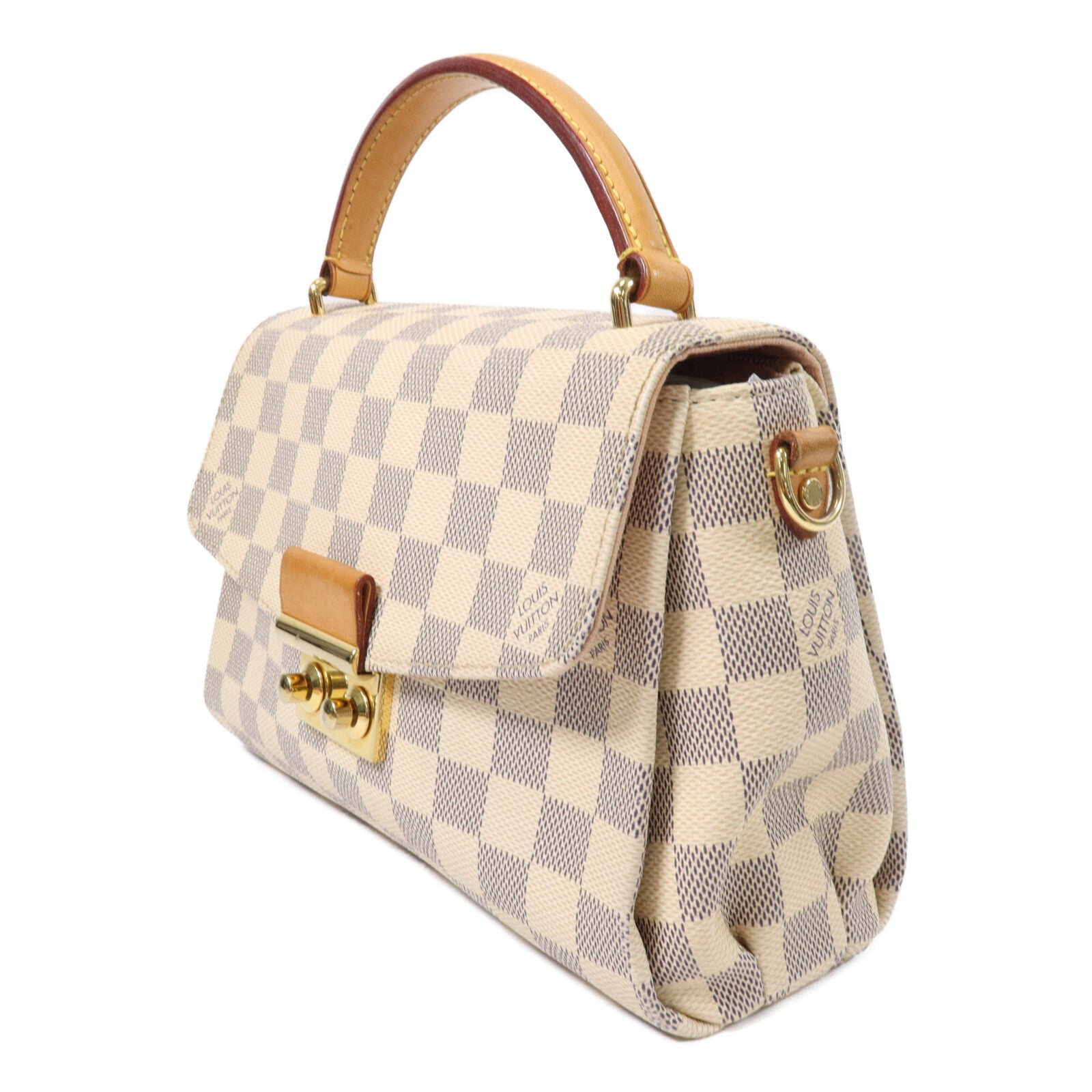 LOUIS VUITTON Damier Croisette手挽肩背兩用袋
