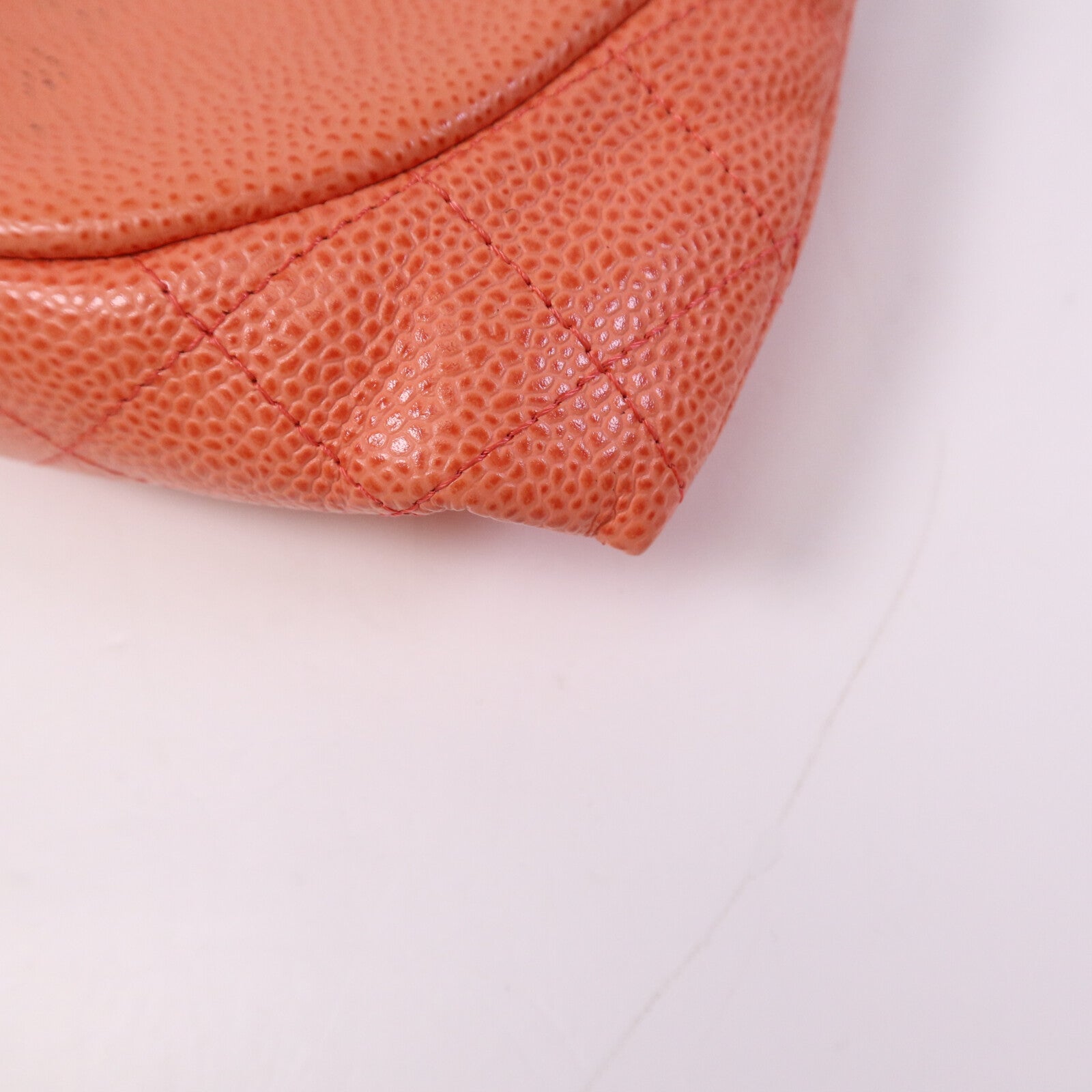 CHANEL 牛皮皮革Half Moon Wallet On Chain銀扣鏈帶肩背袋