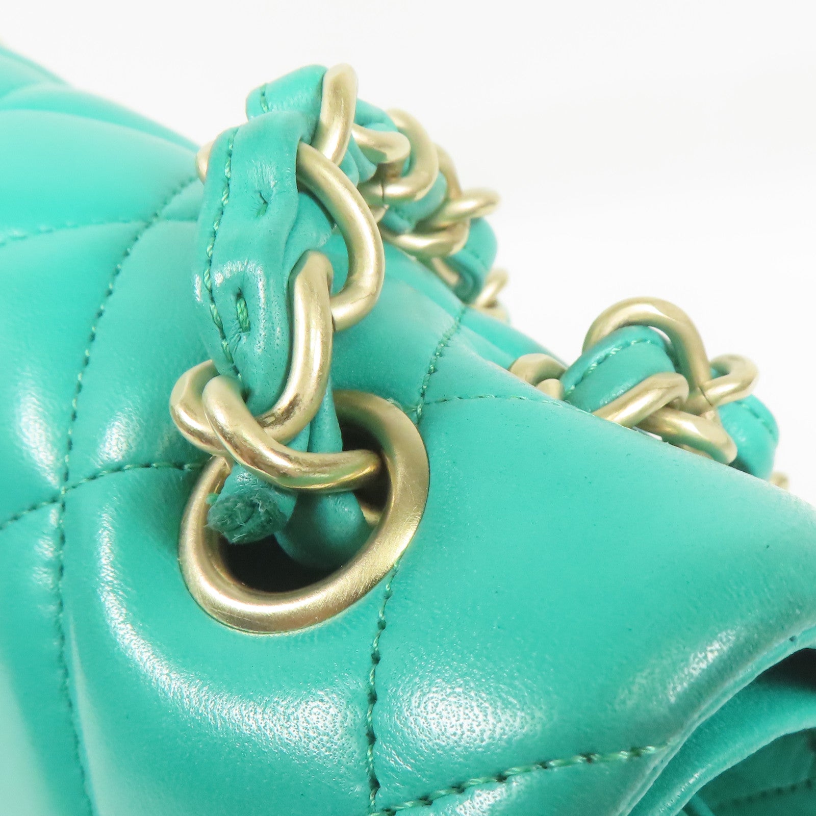 CHANEL 羊皮皮革Large Classic金扣鏈帶肩背袋