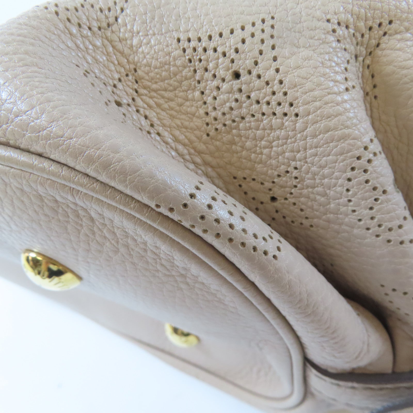 LOUIS VUITTON Mahina Mahina Neo L金扣肩背袋淺啡色