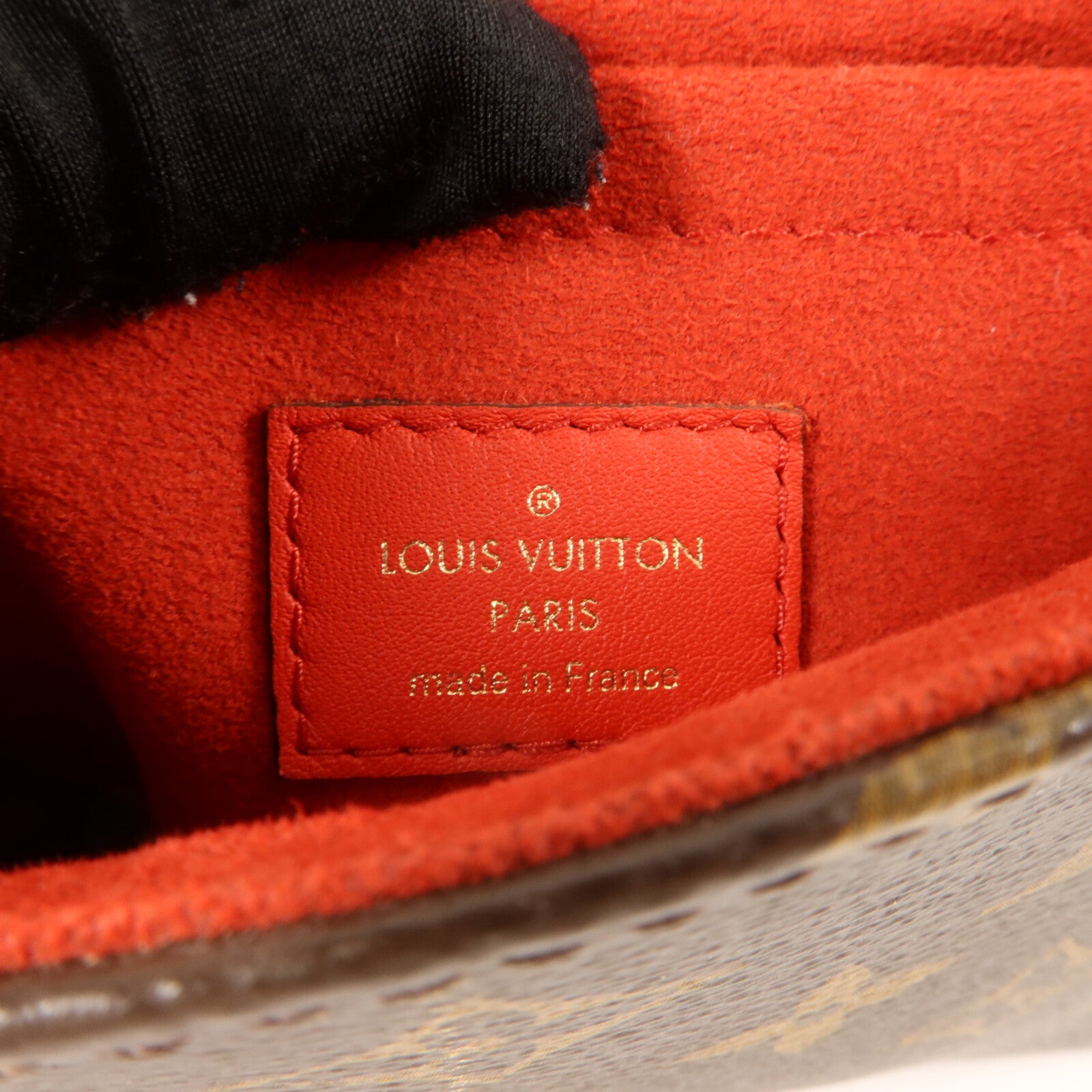 LOUIS VUITTON Monogram Locky BB手挽肩背棕色/紅色