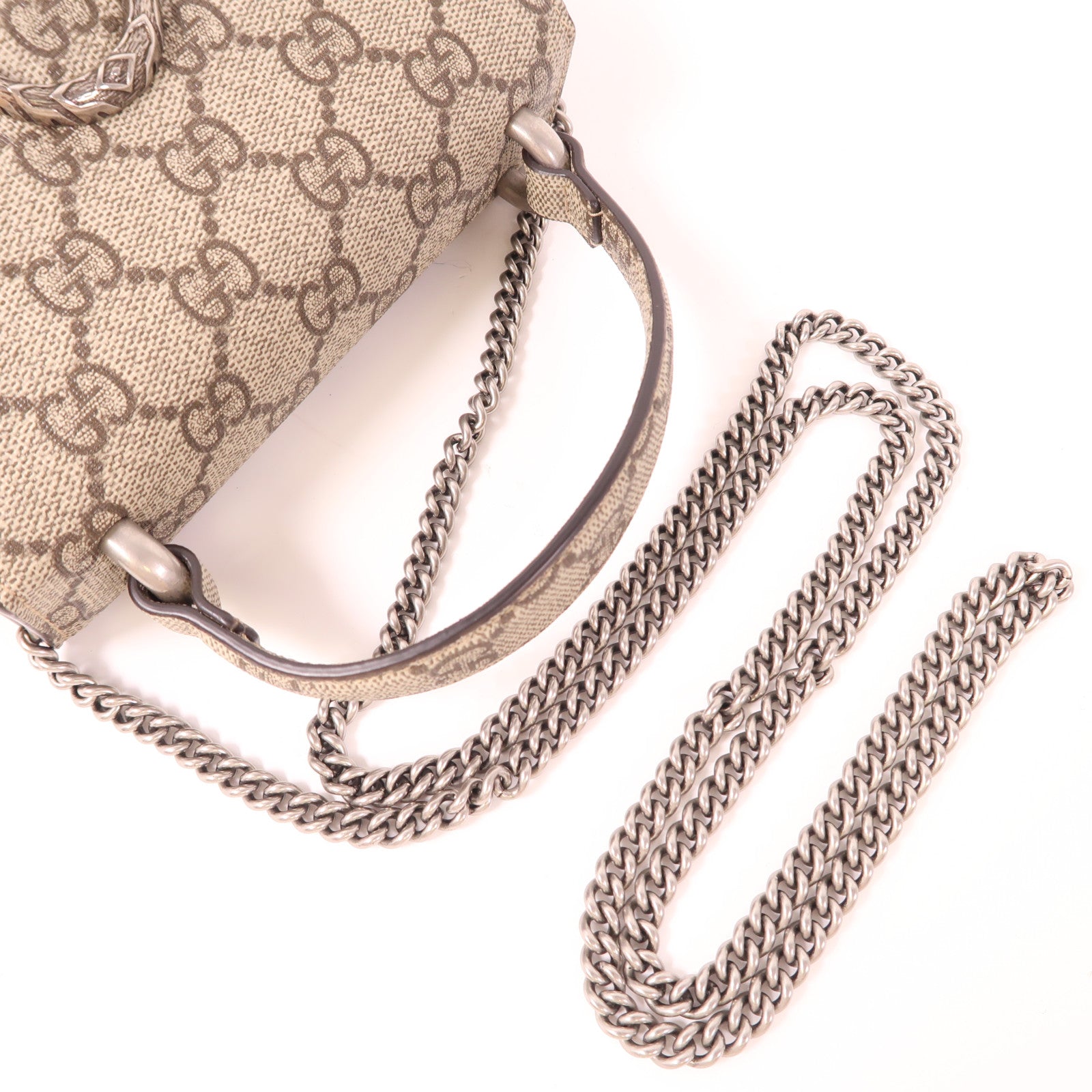 GUCCI GG SHW 2 Way Bag 752029 Coated Canvas Brown