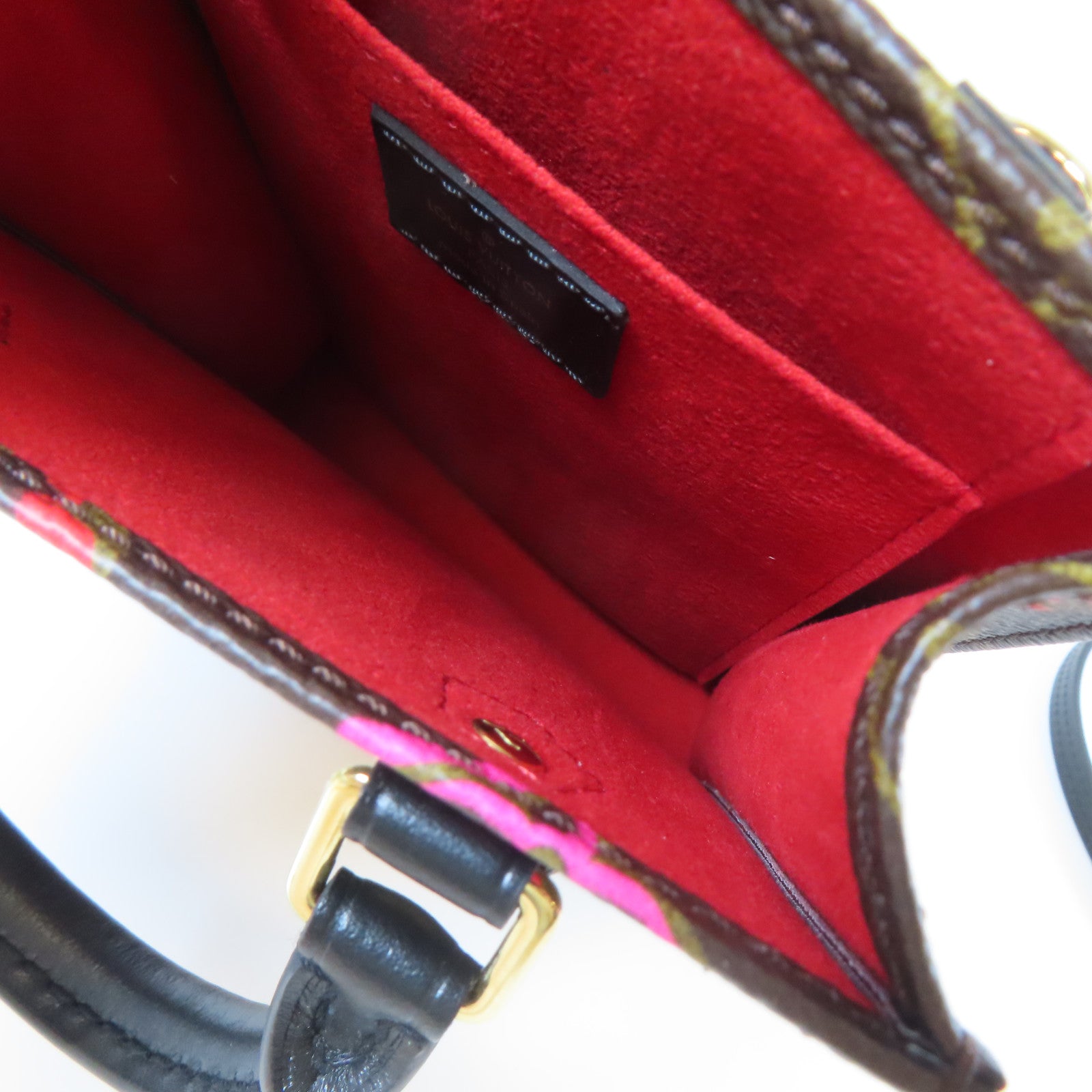 LOUIS VUITTON Monogram Petit Sac Plat金扣手挽肩背兩用袋啡色