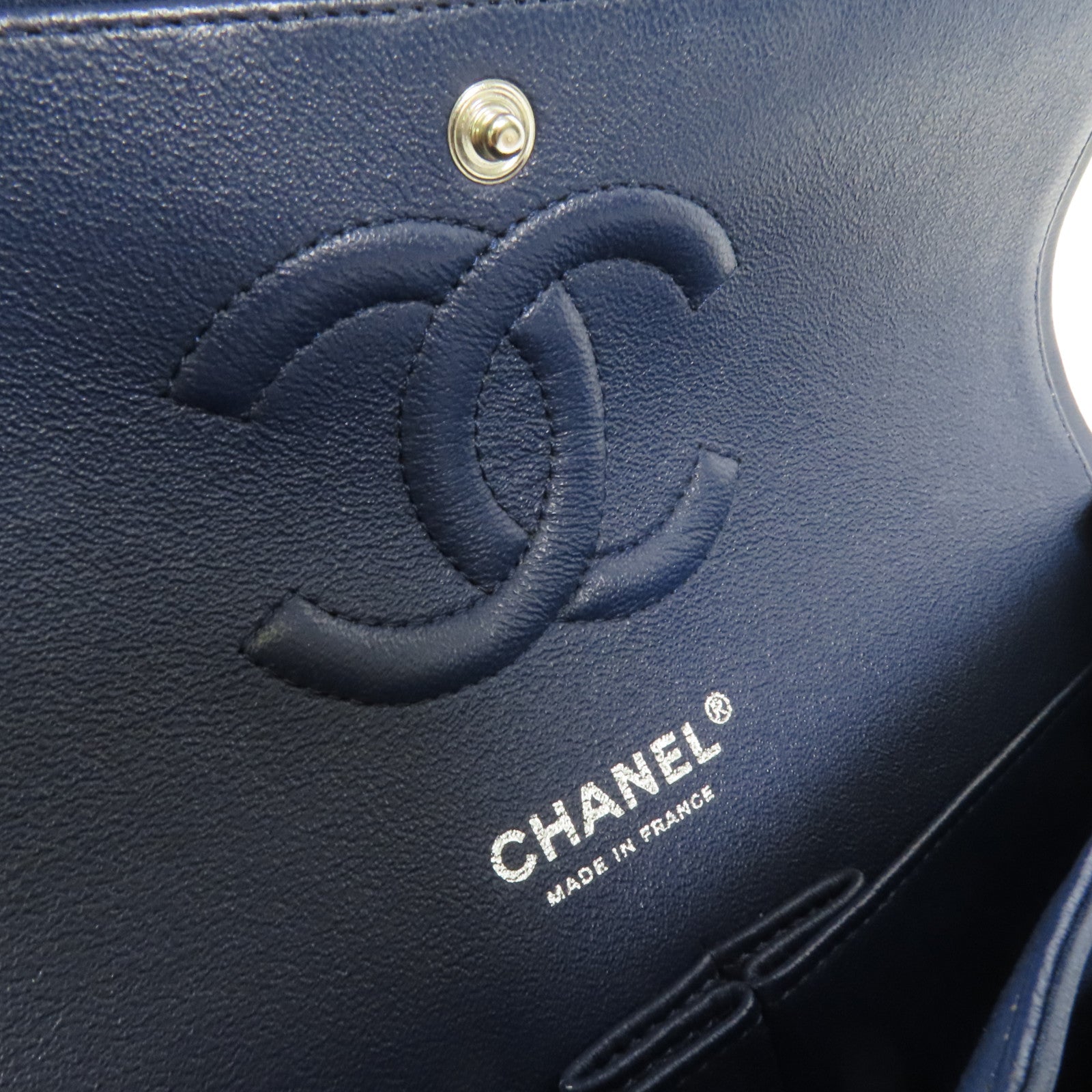 CHANEL 【激減優惠】羊皮皮革Classic 25銀扣鏈帶肩背袋