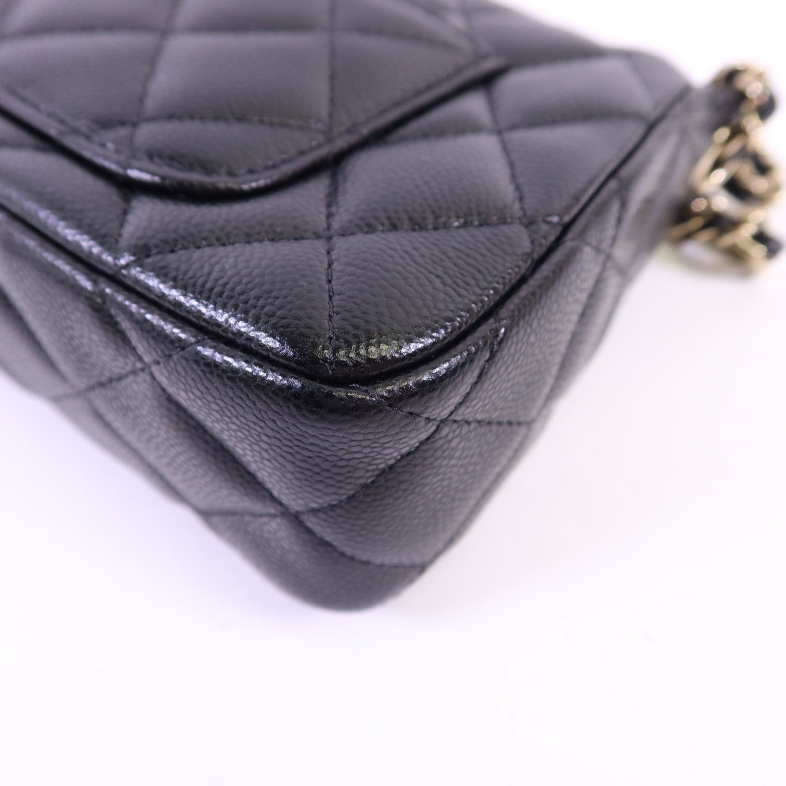 CHANEL 牛皮皮革Clutch With Chain金扣鏈帶肩背袋