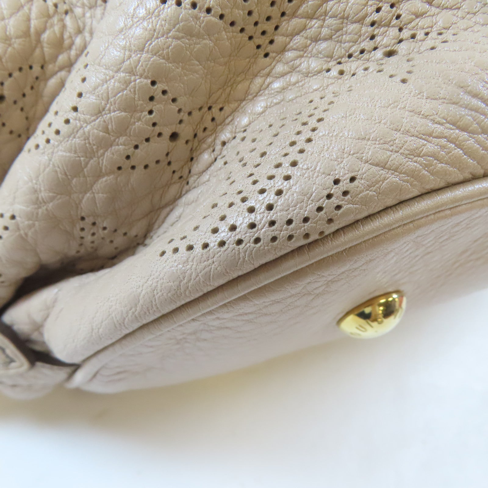 LOUIS VUITTON Mahina Mahina Neo L金扣肩背袋淺啡色