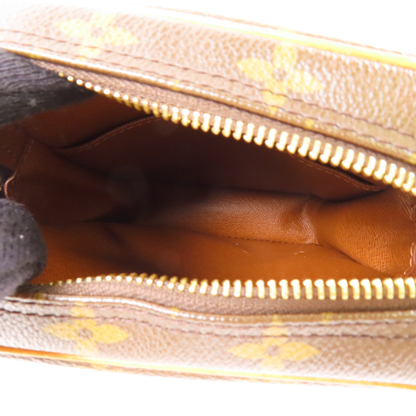 LOUIS VUITTON Monogram Danube金扣肩背袋棕色