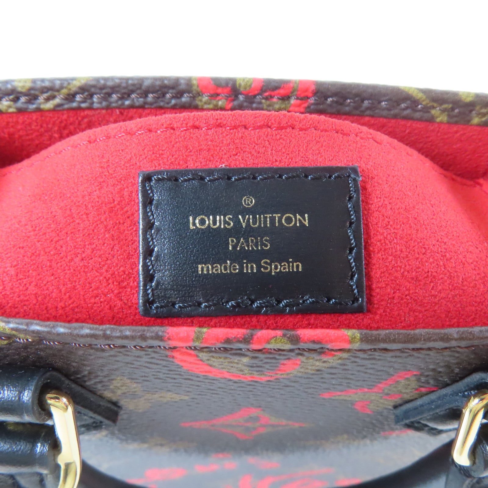 LOUIS VUITTON Monogram Petit Sac Plat金扣手挽肩背兩用袋啡色
