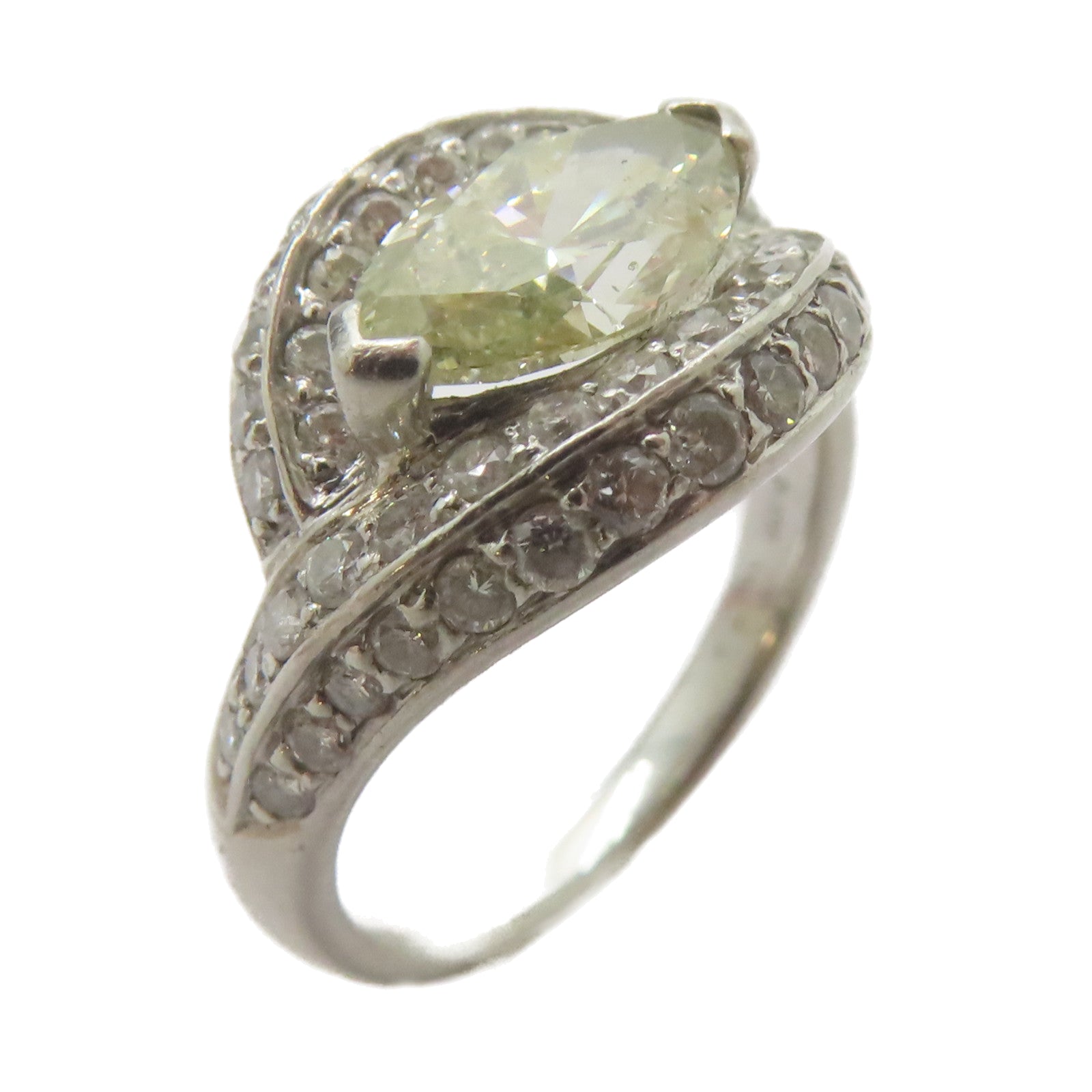 JEWELRY PT900鉑金Diamond Ring 1.735ct/1.00ct鑚石戒指US#6.75