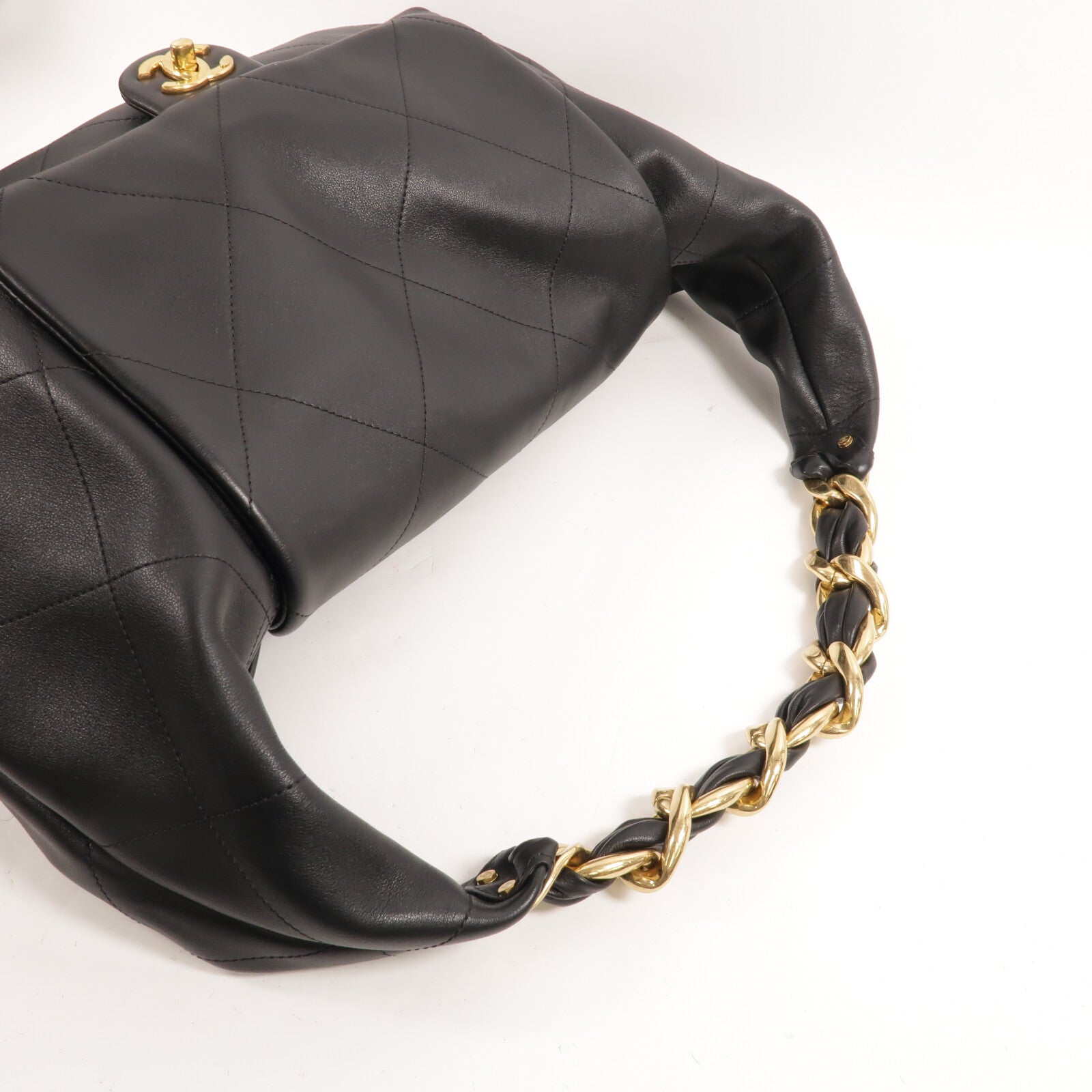 CHANEL 羊皮皮革25K Hobo Maxi肩背袋