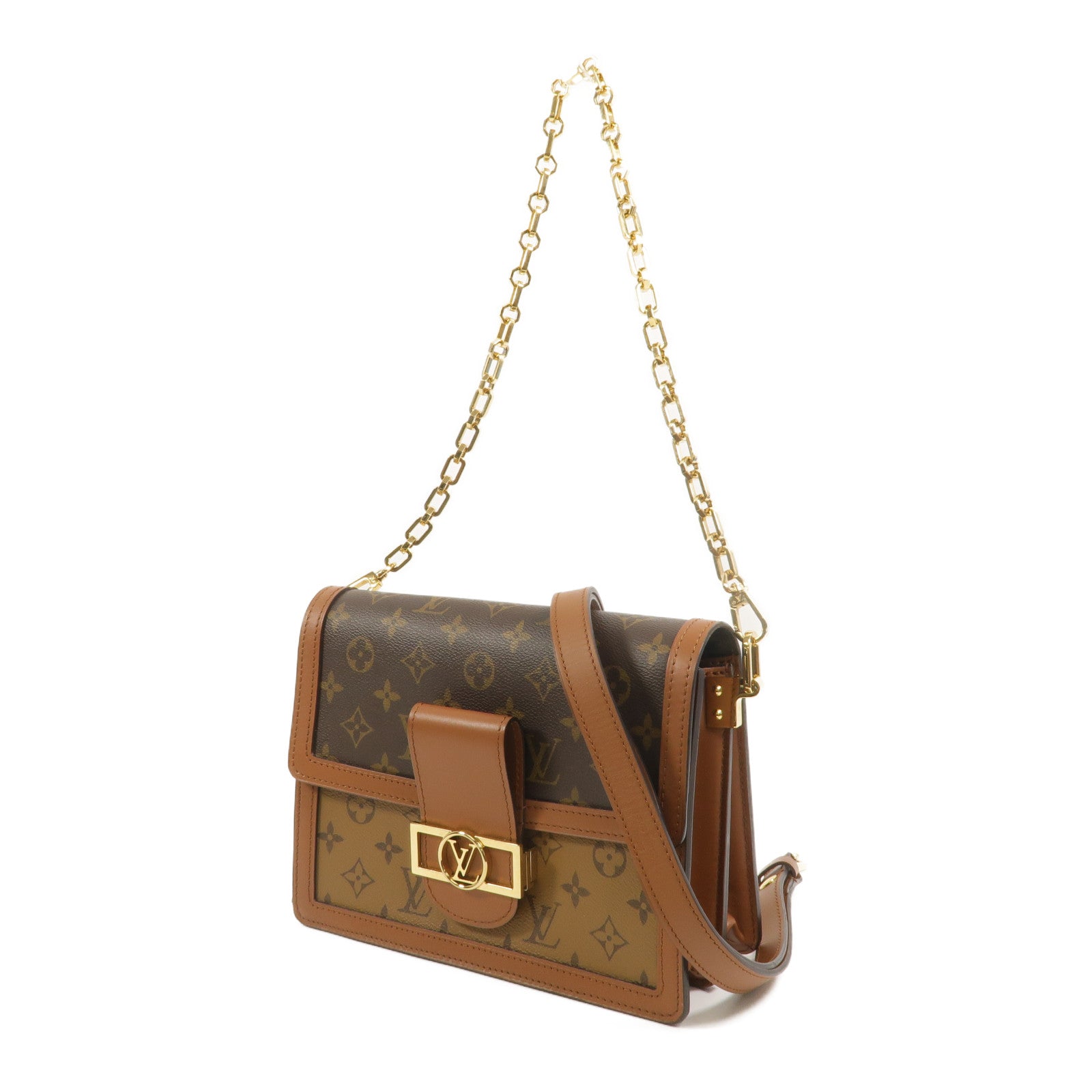 LOUIS VUITTON Monogram/Monogram Reverse Dauphine MM手挽肩背兩用袋