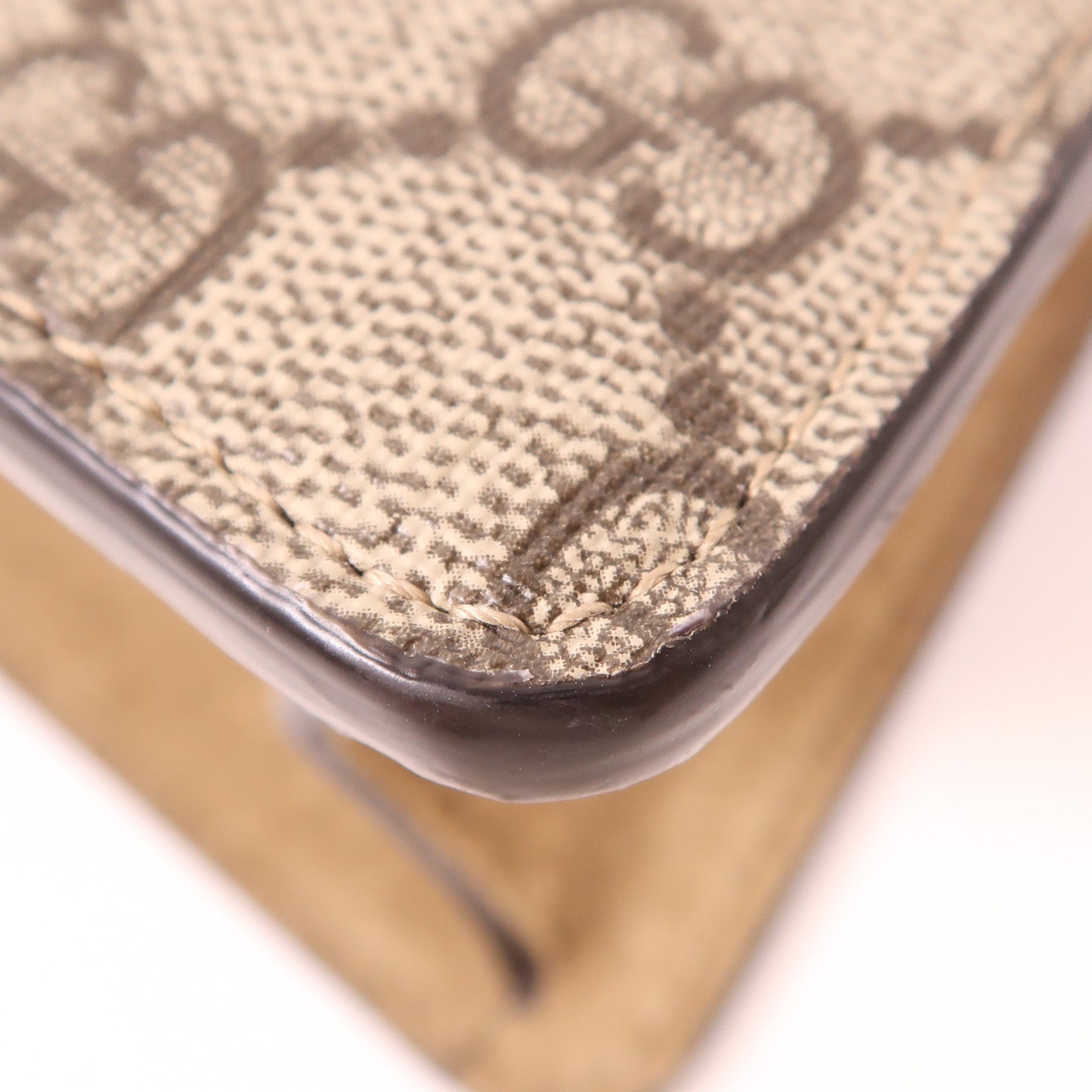 GUCCI GG SHW 2 Way Bag 752029 Coated Canvas Brown