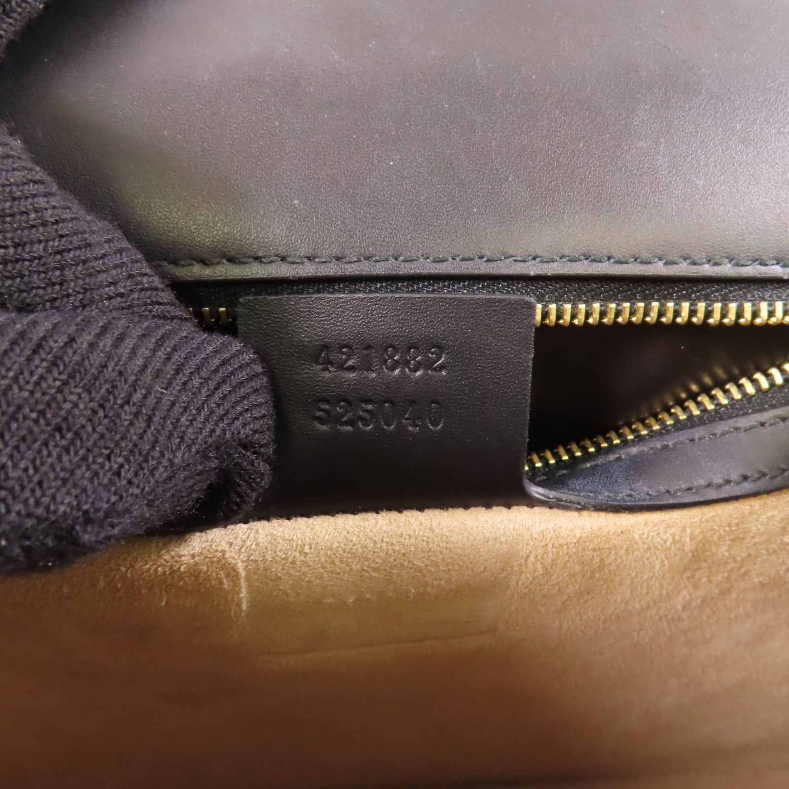 GUCCI GG GHW 2 Way Bag 421882 Leather Black