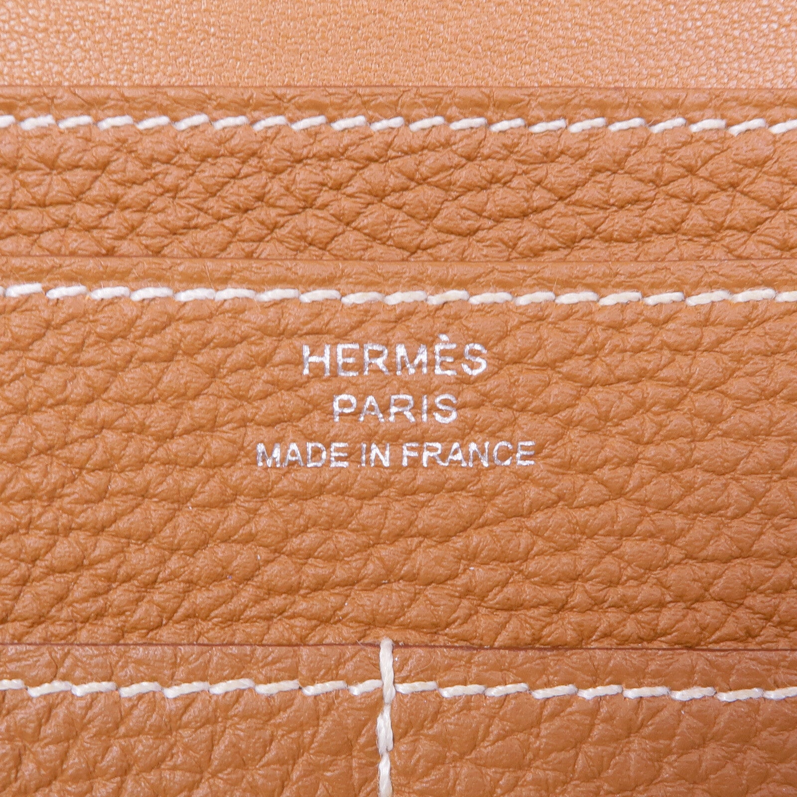 HERMES Clemence皮革Dogon GM銀扣掛飾Gold