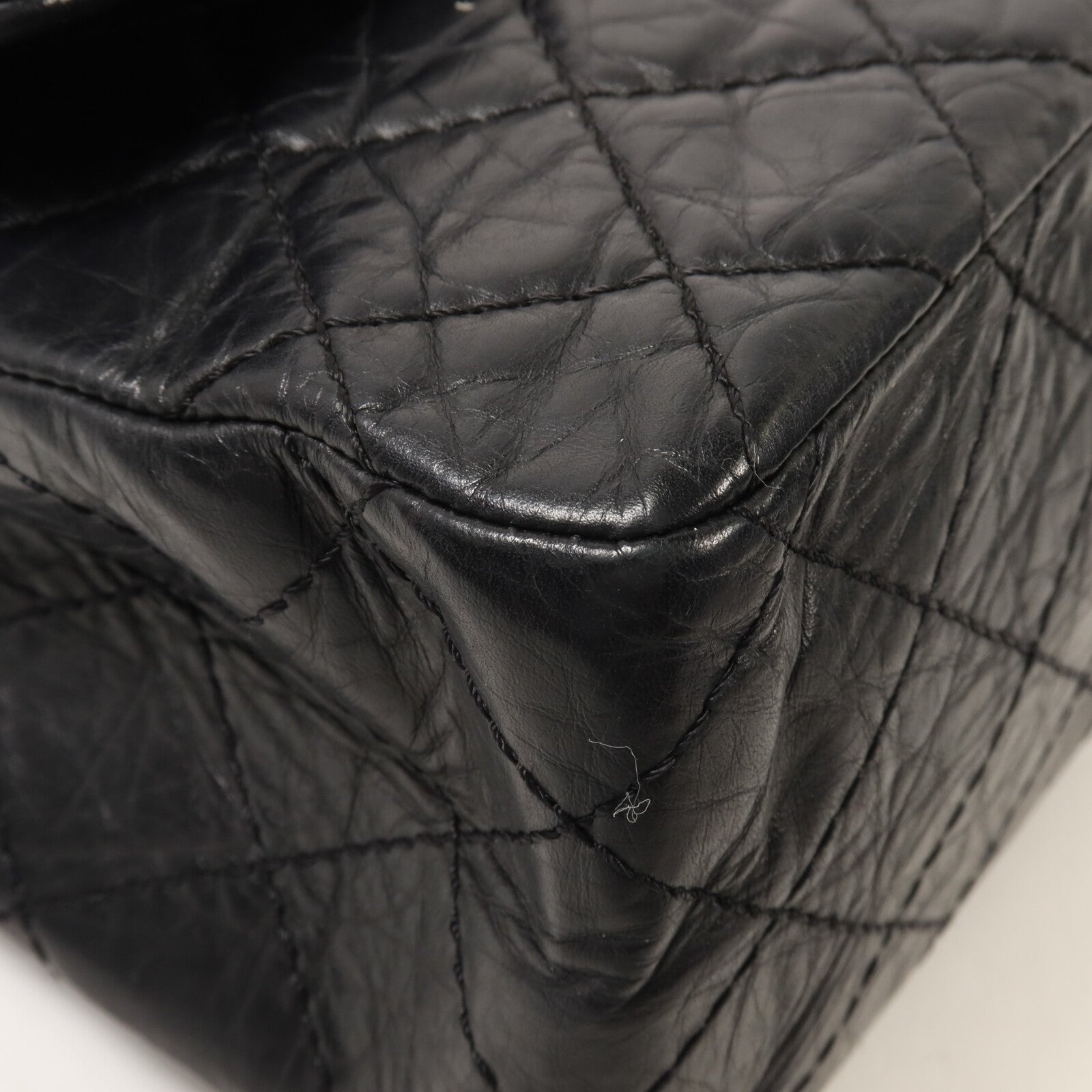 CHANEL 牛皮皮革2.55 Medium鏈帶肩背袋