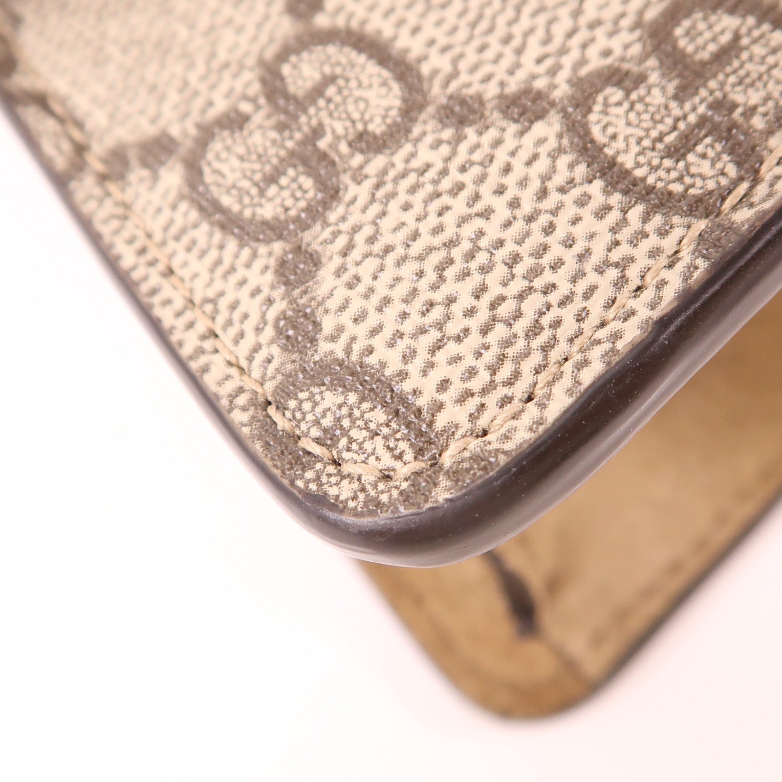 GUCCI GG SHW 2 Way Bag 752029 Coated Canvas Brown