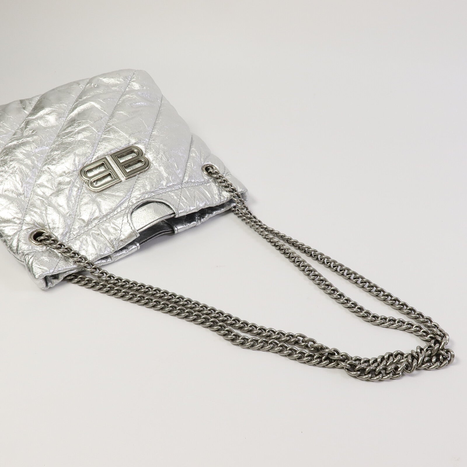 BALENCIAGA 牛皮皮革Crush Tote XS鏈帶肩背袋