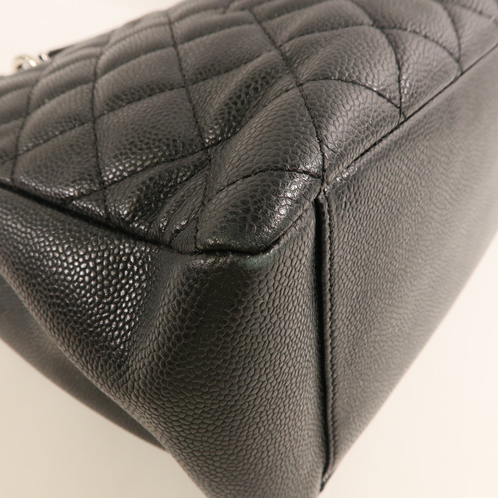 CHANEL 牛皮皮革GST Grand Shopping Tote Bag銀扣肩背袋/手挽袋