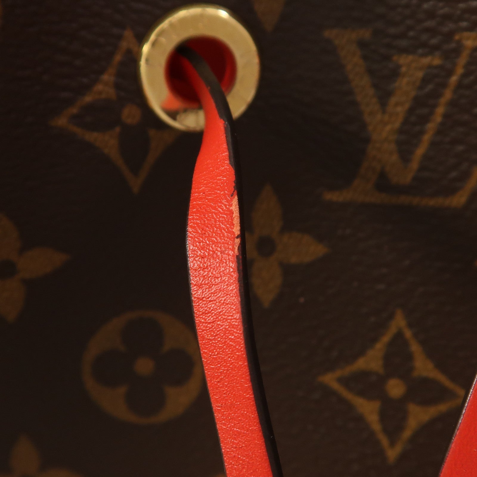 LOUIS VUITTON 【激減優惠】Monogram Neo Noe Bucket Bag金扣肩背袋Coquelicot