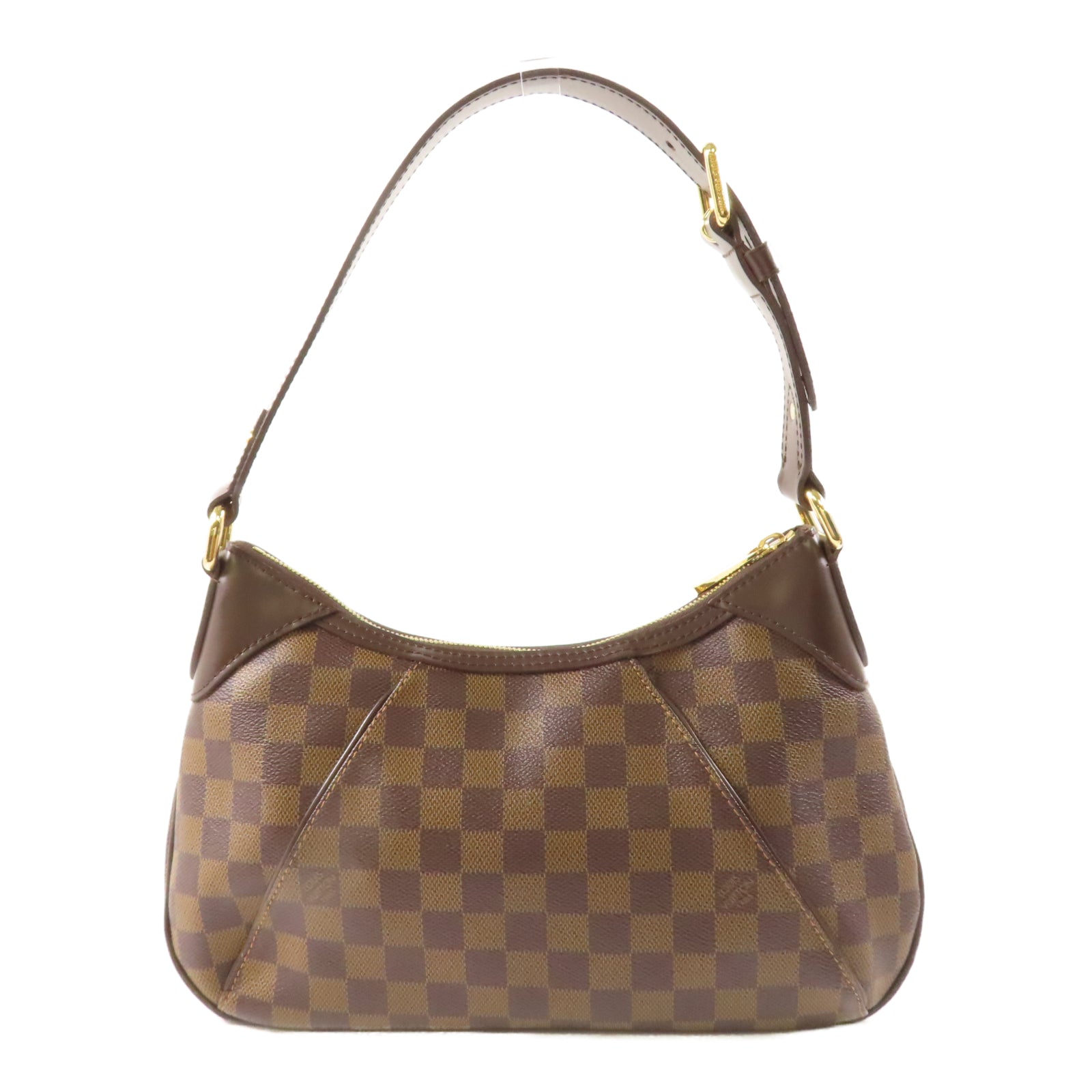 LOUIS VUITTON Damier Thames PM金扣肩背袋啡色
