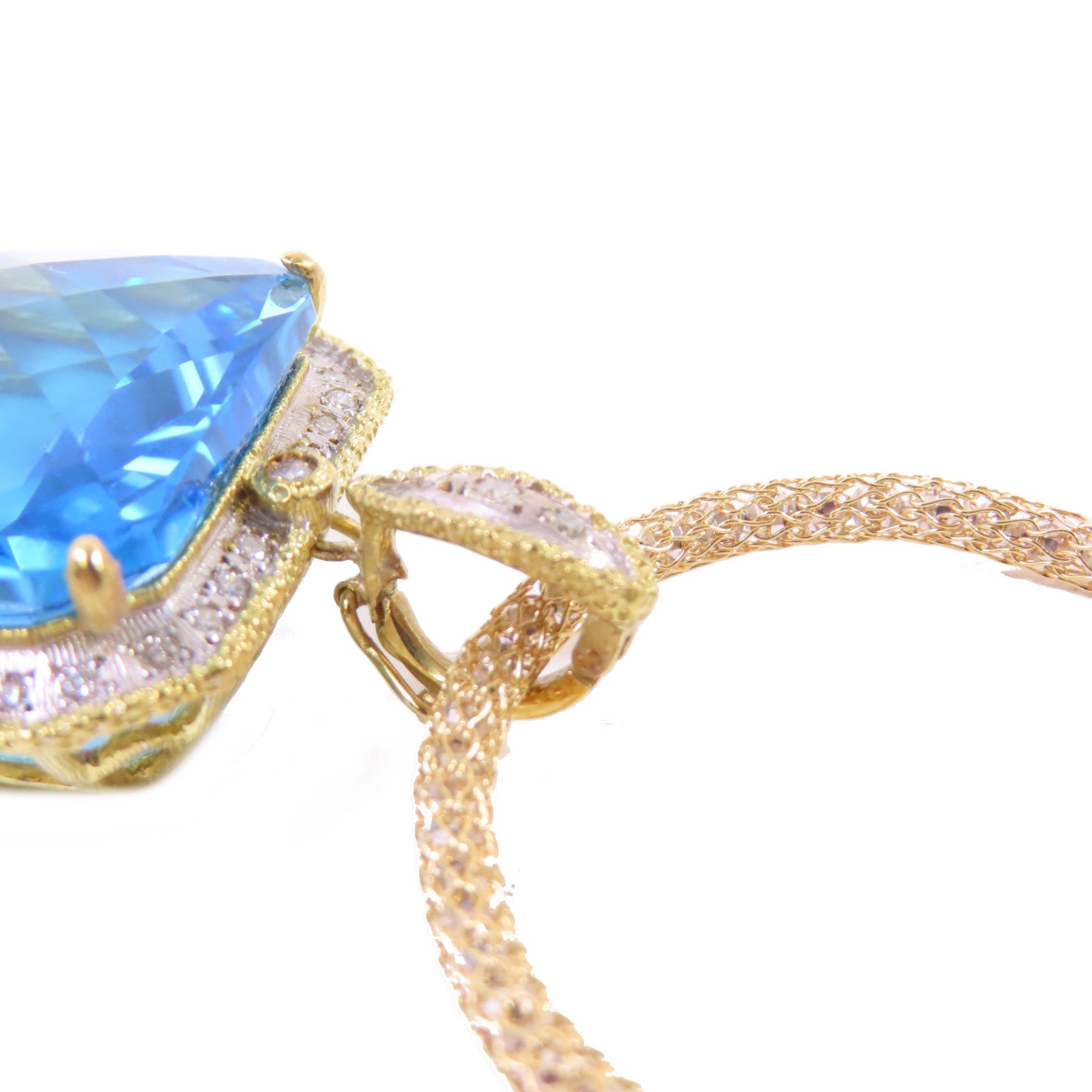 JEWELRY 【激減優惠】18K黃金/藍寶石/0.43ct鑽石Color Stone Diamond Necklace項鏈