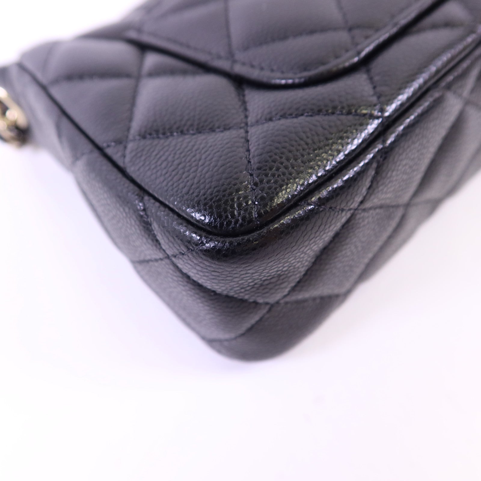 CHANEL 牛皮皮革Clutch With Chain金扣鏈帶肩背袋