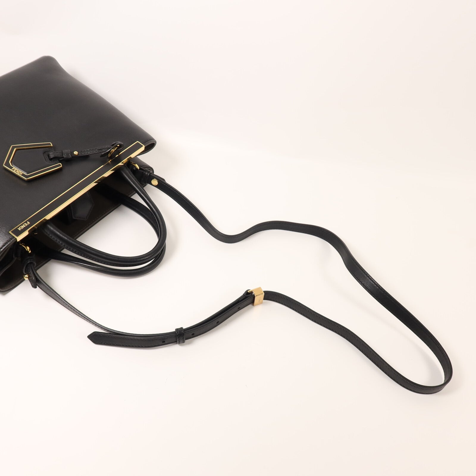 FENDI 【激減優惠】牛皮皮革2 Jours金扣手挽肩背兩用袋