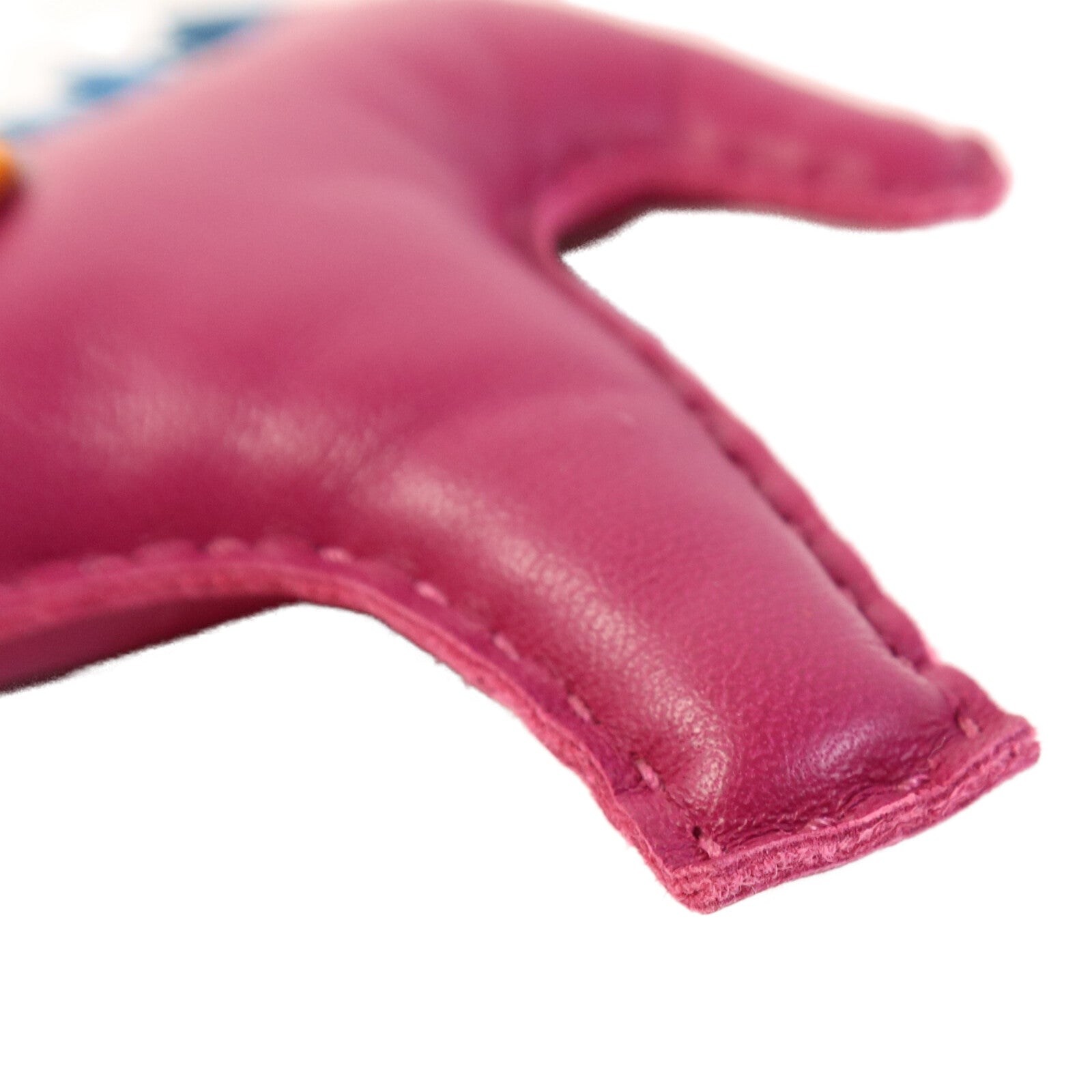 HERMES Milo皮革Rodeo MM掛飾Orange/Purple