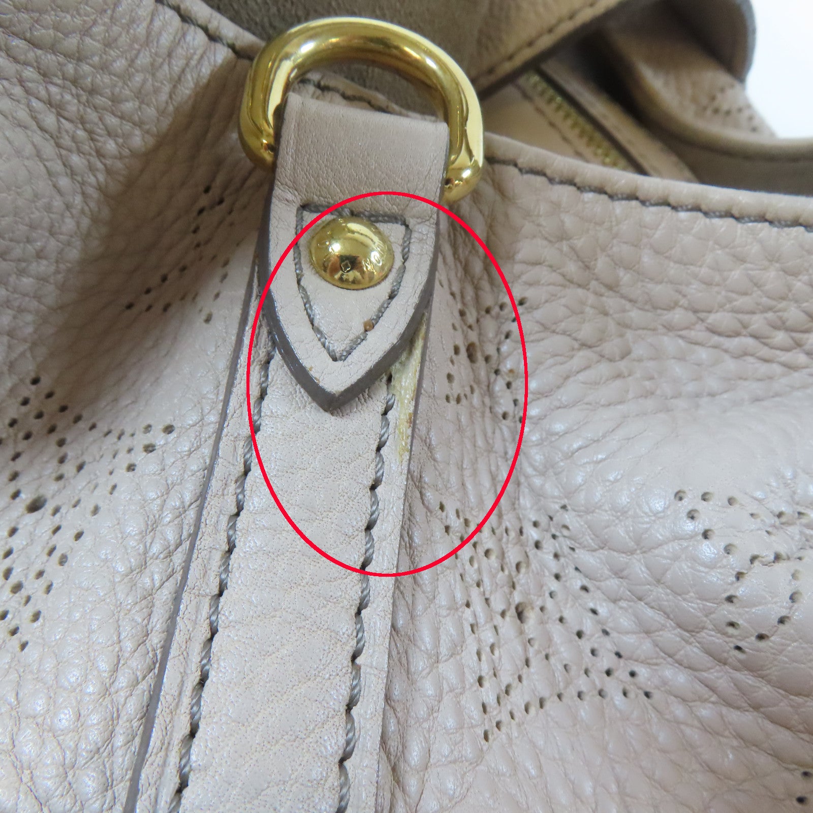 LOUIS VUITTON Mahina Mahina Neo L金扣肩背袋淺啡色