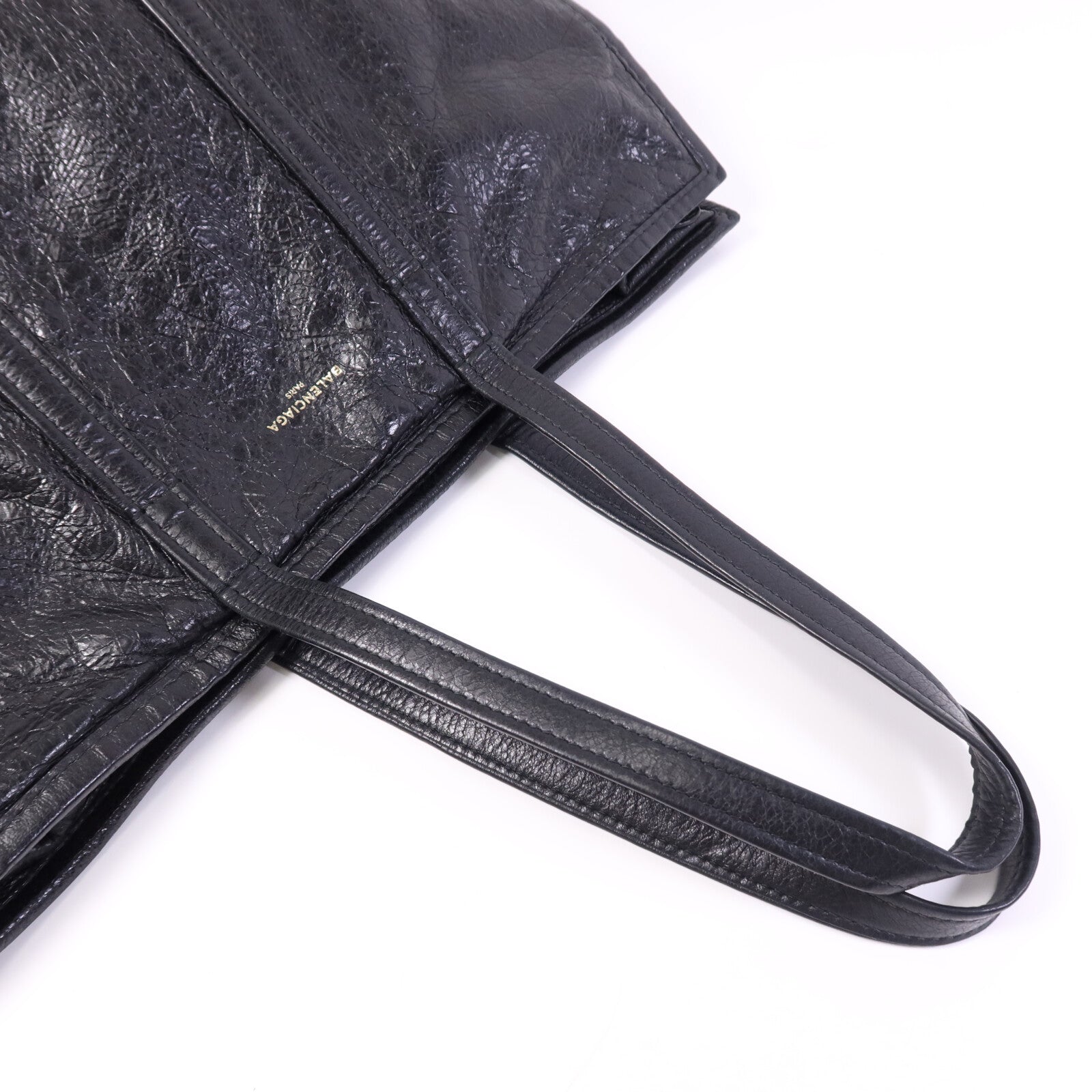 BALENCIAGA 羊皮皮革Bazar Shopper銀扣肩背袋